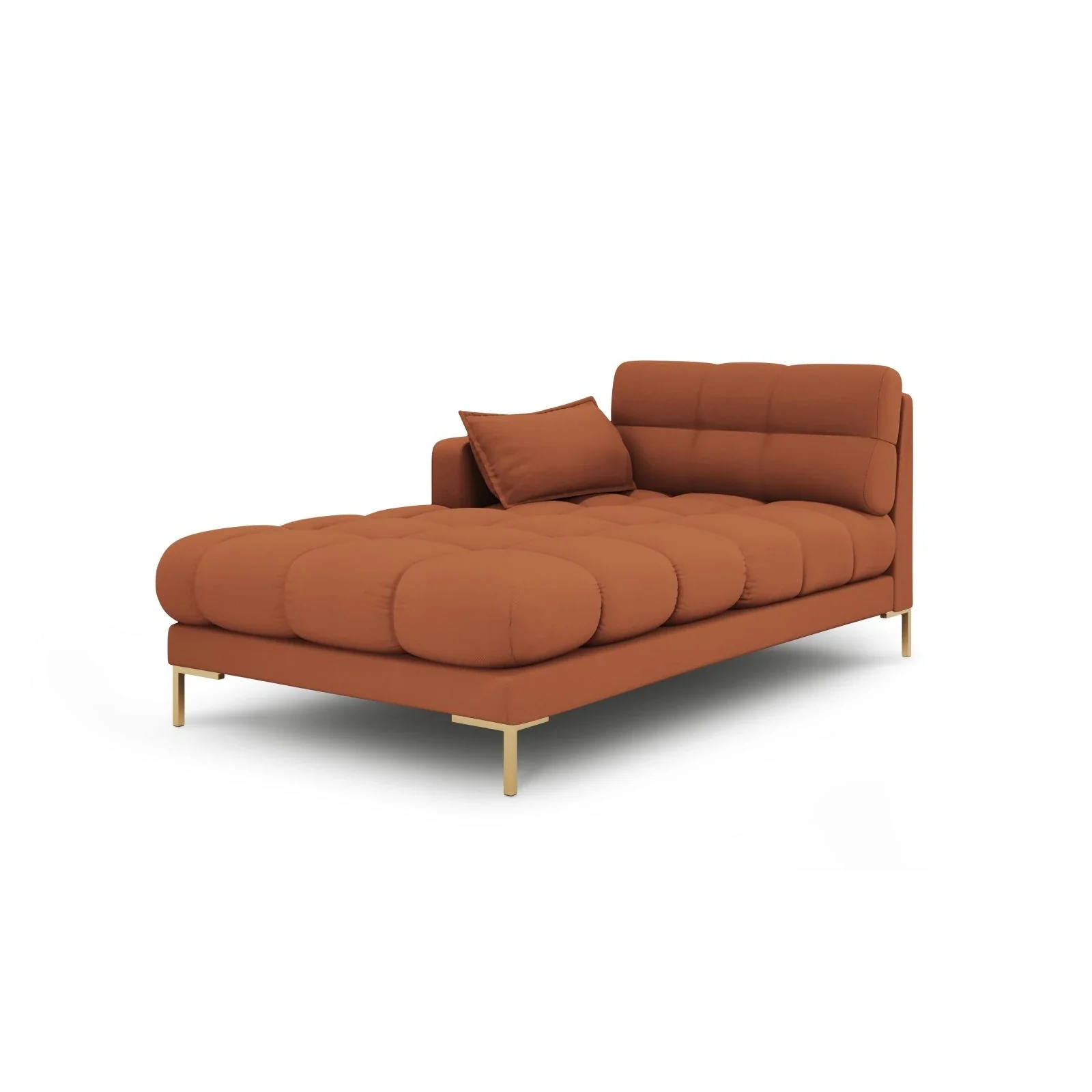Mamaia 2-Sitzer Chaiselongue Linke Seite, Beine Goldmetall, mit Bezug aus Samt oder Strukturstoff, 185x102 cm - Image 29