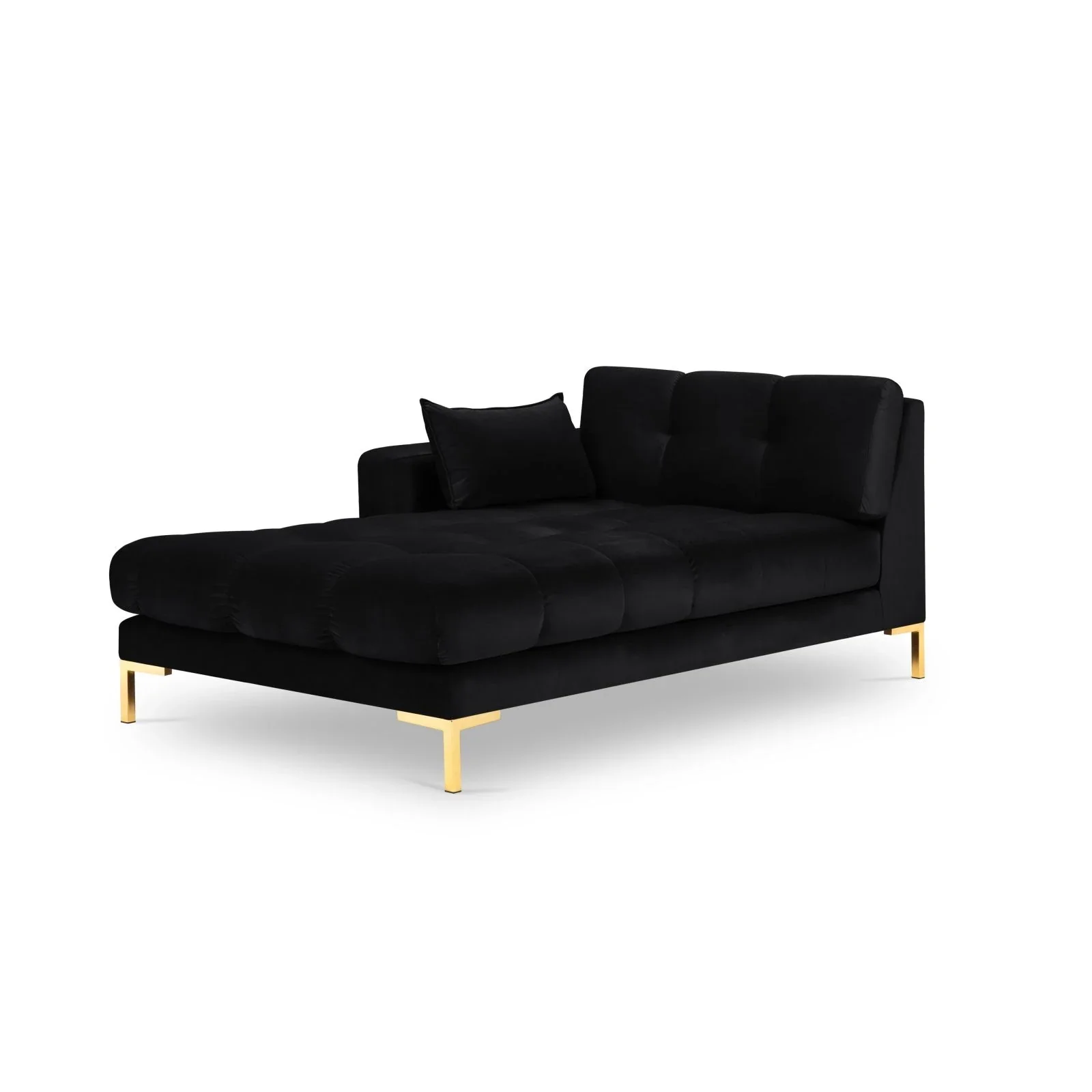 Mamaia 2-Sitzer Chaiselongue Linke Seite, Beine Goldmetall, mit Bezug aus Samt oder Strukturstoff, 185x102 cm - Image 57