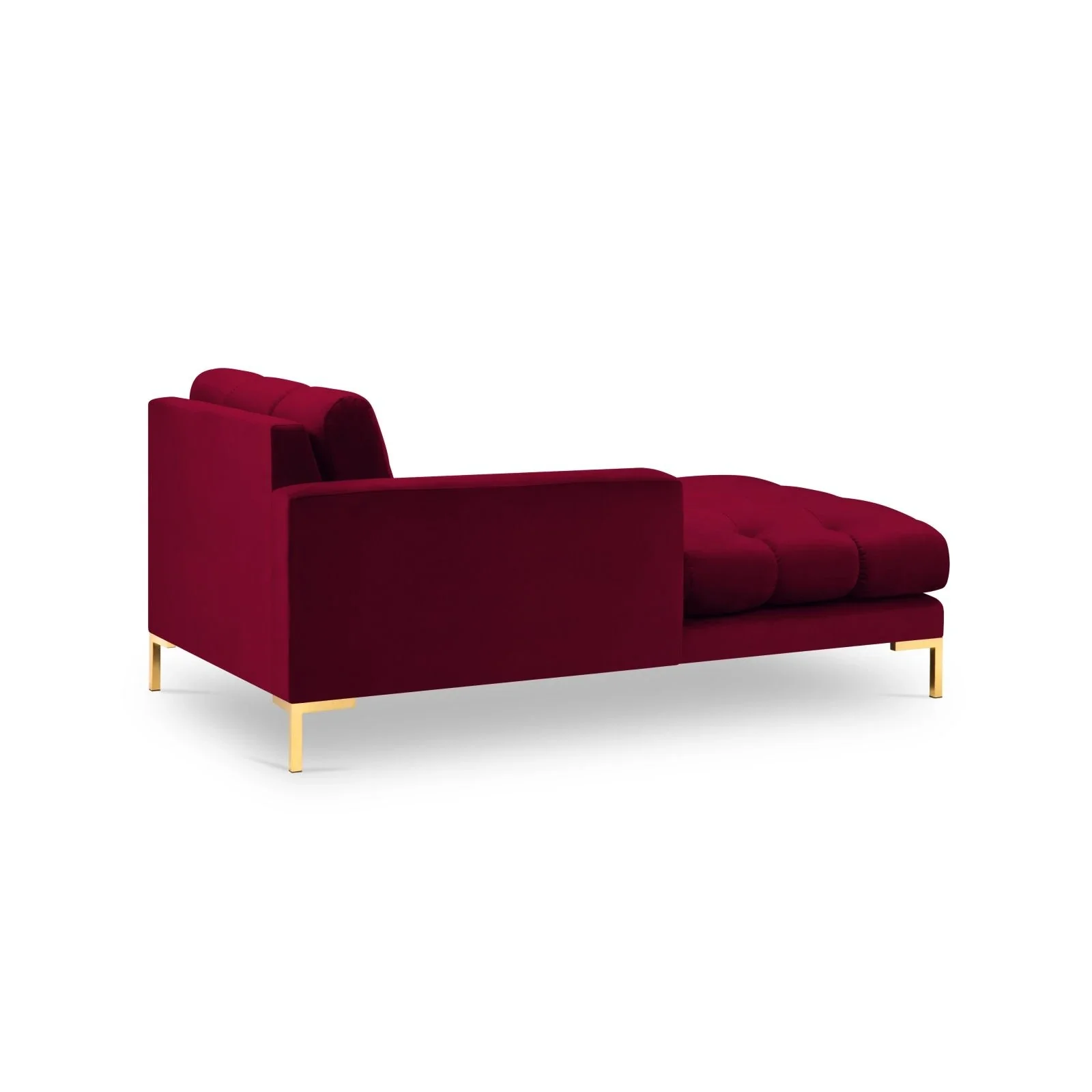 Mamaia 2-Sitzer Chaiselongue Linke Seite, Beine Goldmetall, mit Bezug aus Samt oder Strukturstoff, 185x102 cm - Image 71