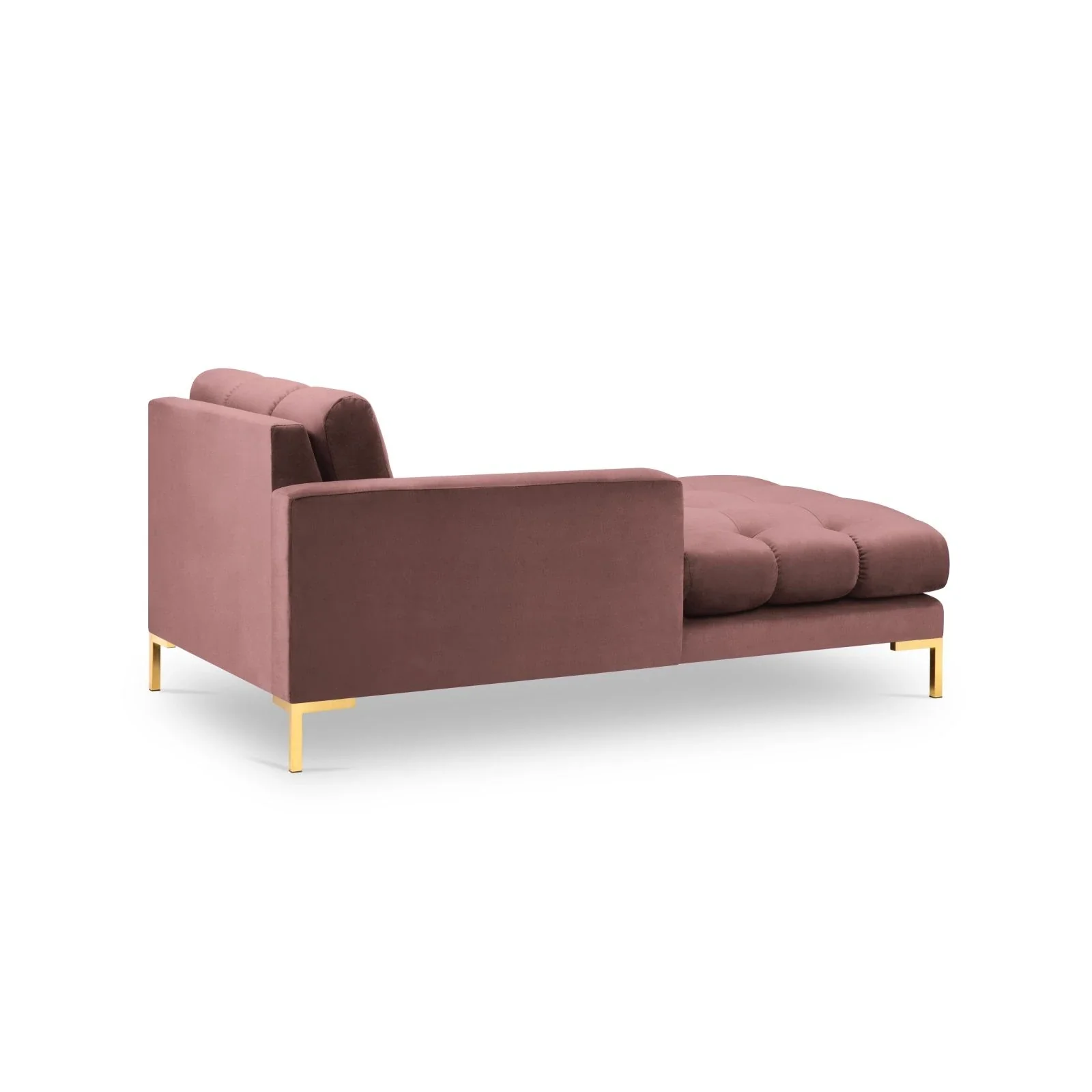 Mamaia 2-Sitzer Chaiselongue Linke Seite, Beine Goldmetall, mit Bezug aus Samt oder Strukturstoff, 185x102 cm - Image 77