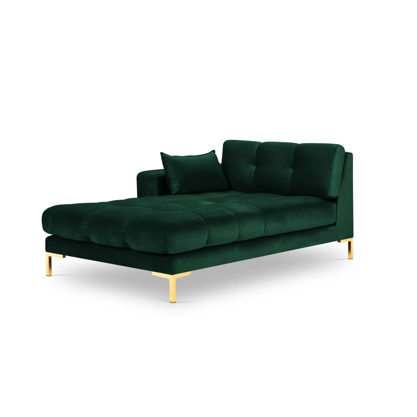 Mamaia 2-Sitzer Chaiselongue Linke Seite, Beine Goldmetall, mit Bezug aus Samt oder Strukturstoff, 185x102 cm - Image 87