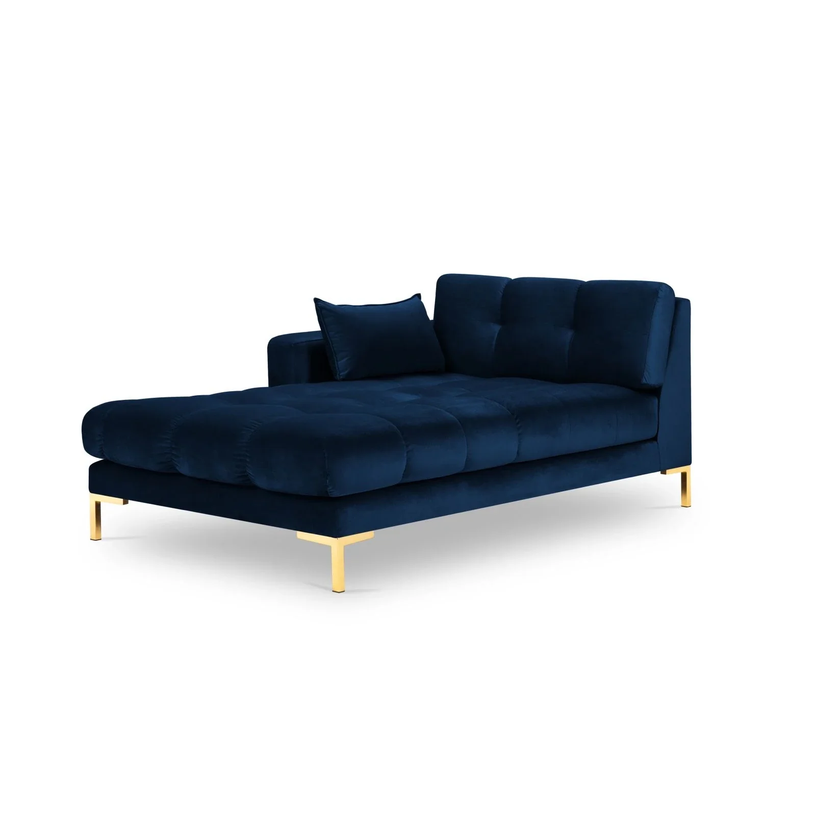 Mamaia 2-Sitzer Chaiselongue Linke Seite, Beine Goldmetall, mit Bezug aus Samt oder Strukturstoff, 185x102 cm - Image 99
