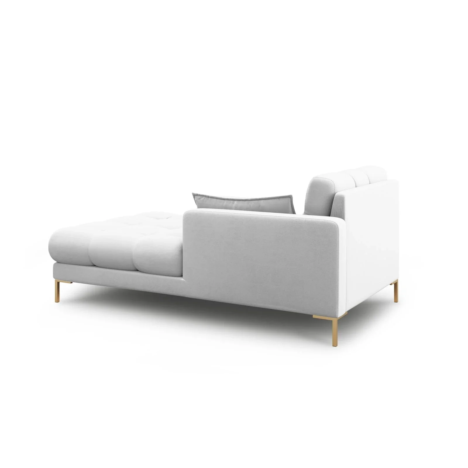 Mamaia 2-Sitzer Chaiselongue Rechte Seite, Beine Goldmetall, mit Bezug aus Samt oder Strukturstoff, 185x102 cm - Image 10