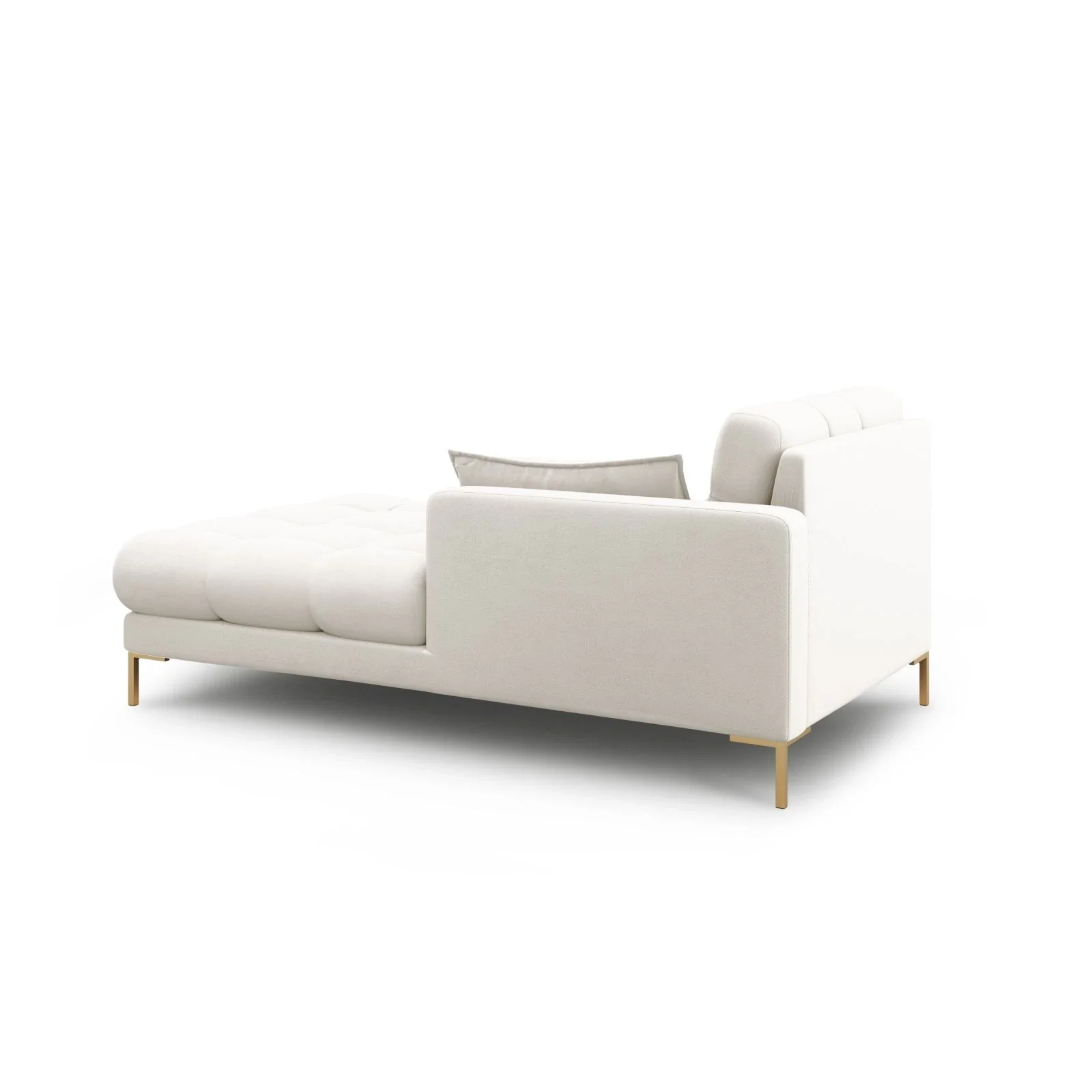 Mamaia 2-Sitzer Chaiselongue Rechte Seite, Beine Goldmetall, mit Bezug aus Samt oder Strukturstoff, 185x102 cm - Image 2