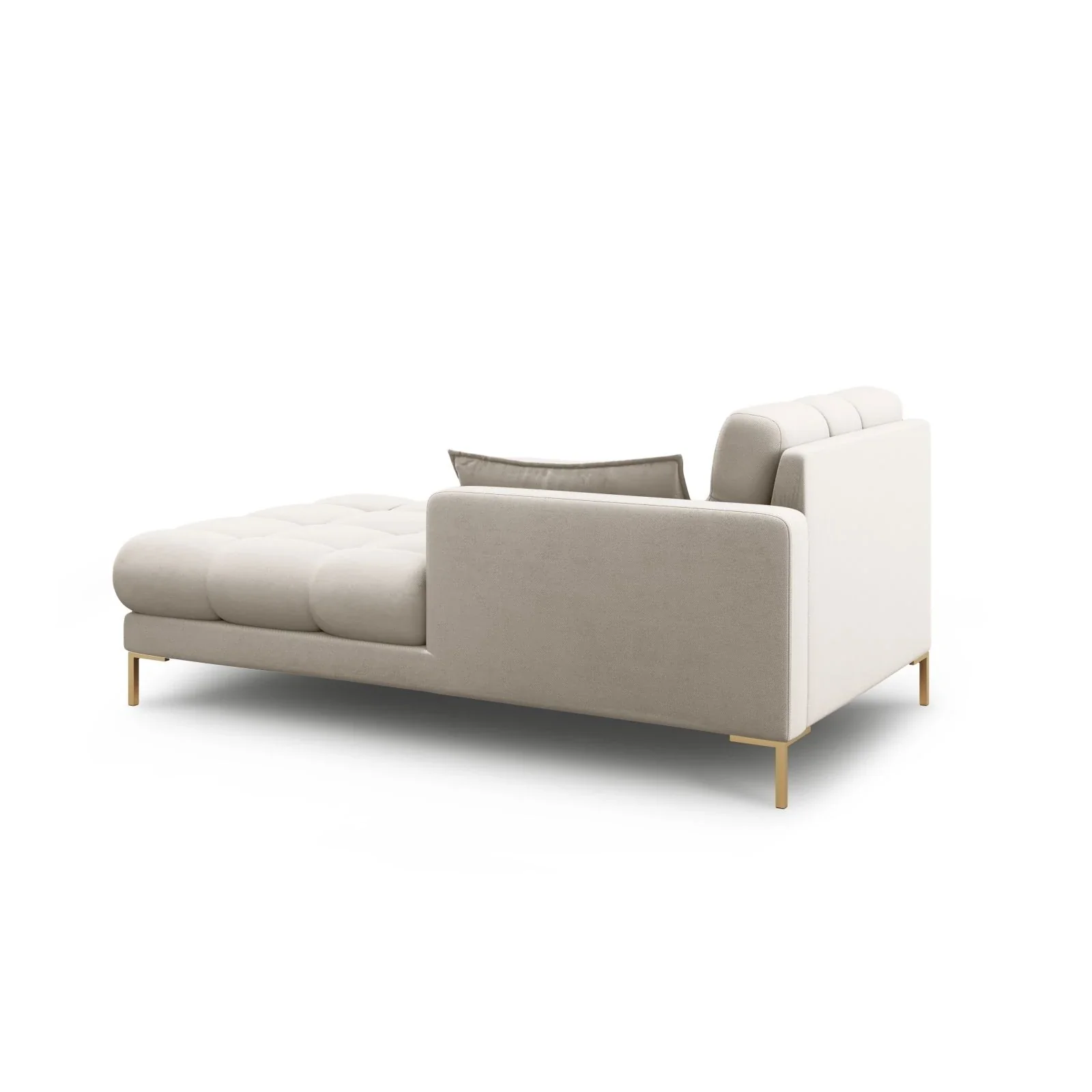 Mamaia 2-Sitzer Chaiselongue Rechte Seite, Beine Goldmetall, mit Bezug aus Samt oder Strukturstoff, 185x102 cm - Image 6