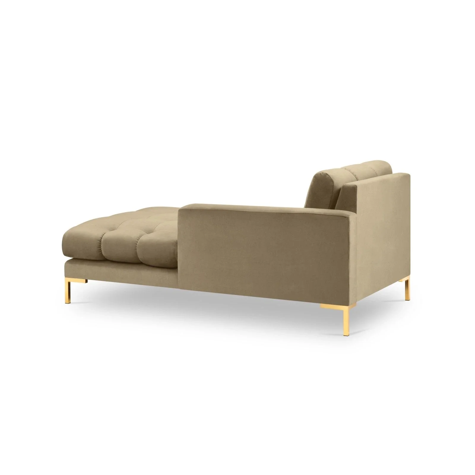 Mamaia 2-Sitzer Chaiselongue Rechte Seite, Beine Goldmetall, mit Bezug aus Samt oder Strukturstoff, 185x102 cm - Image 65