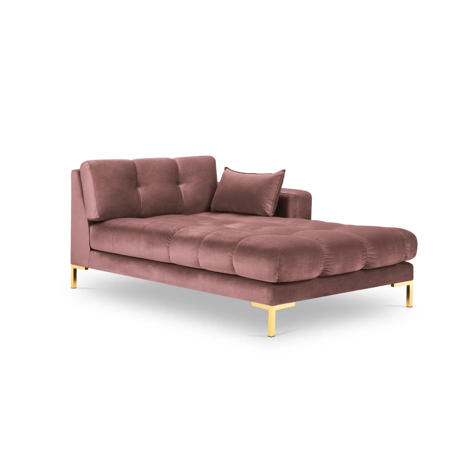 Mamaia 2-Sitzer Chaiselongue Rechte Seite, Beine Goldmetall, mit Bezug aus Samt oder Strukturstoff, 185x102 cm - Image 75