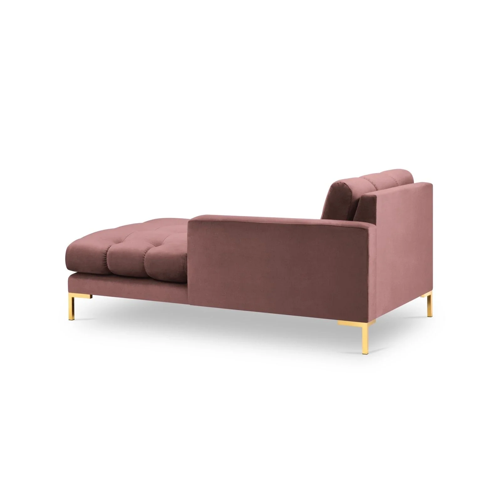 Mamaia 2-Sitzer Chaiselongue Rechte Seite, Beine Goldmetall, mit Bezug aus Samt oder Strukturstoff, 185x102 cm - Image 77