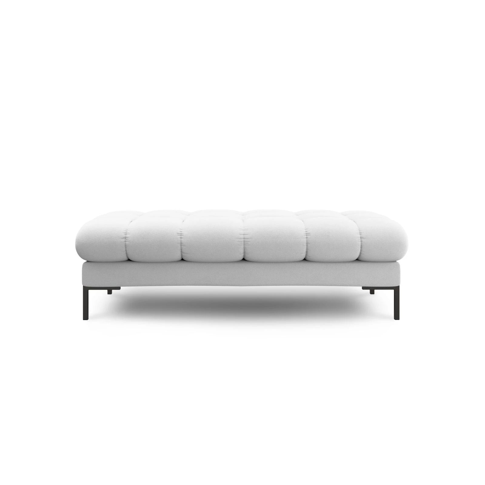 Mamaia 2-Sitzer Sitz-Bank, Metallbeine Schwarz, mit Bezug aus Samt oder Strukturstoff, 62x133 cm - Image 10