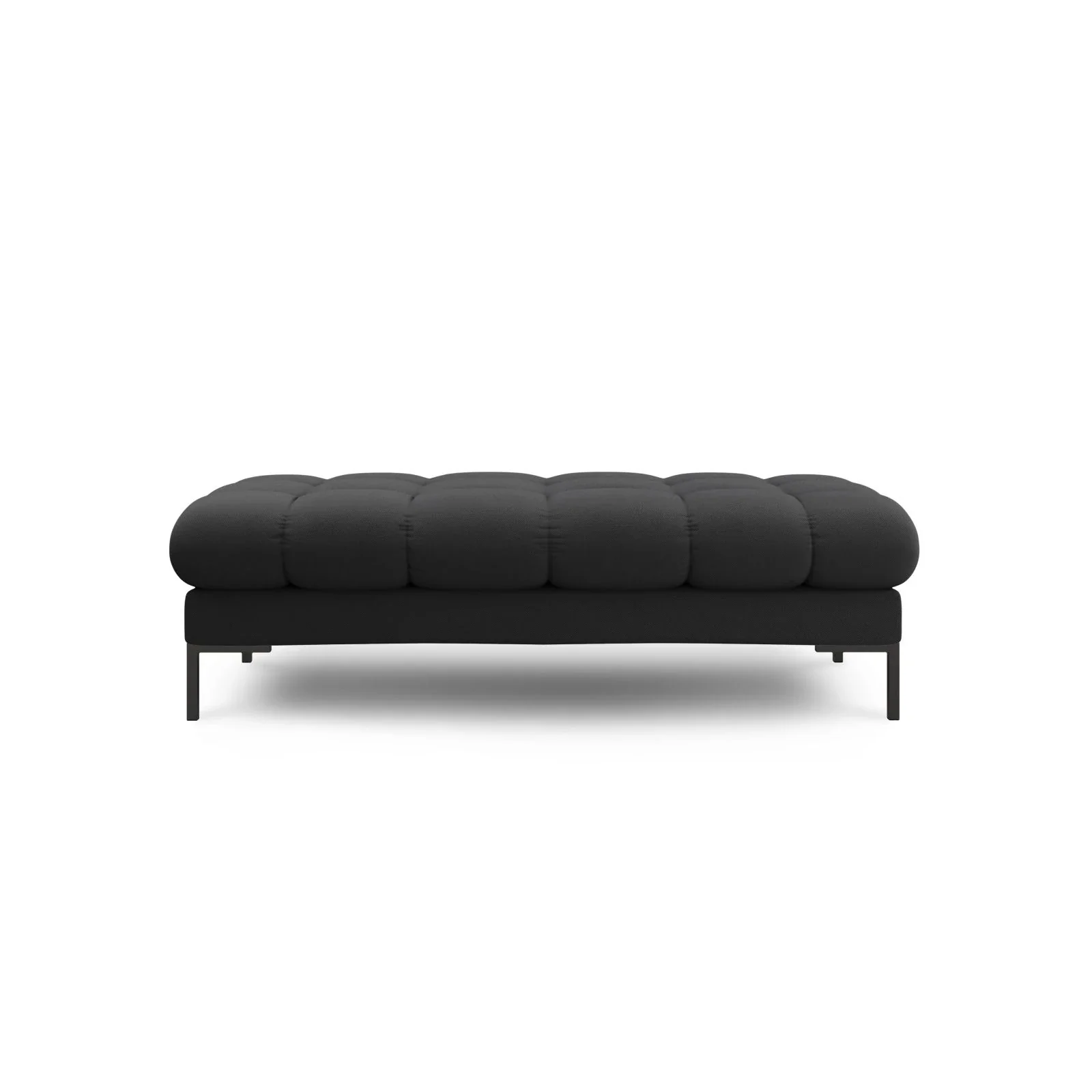 Mamaia 2-Sitzer Sitz-Bank, Metallbeine Schwarz, mit Bezug aus Samt oder Strukturstoff, 62x133 cm - Image 14