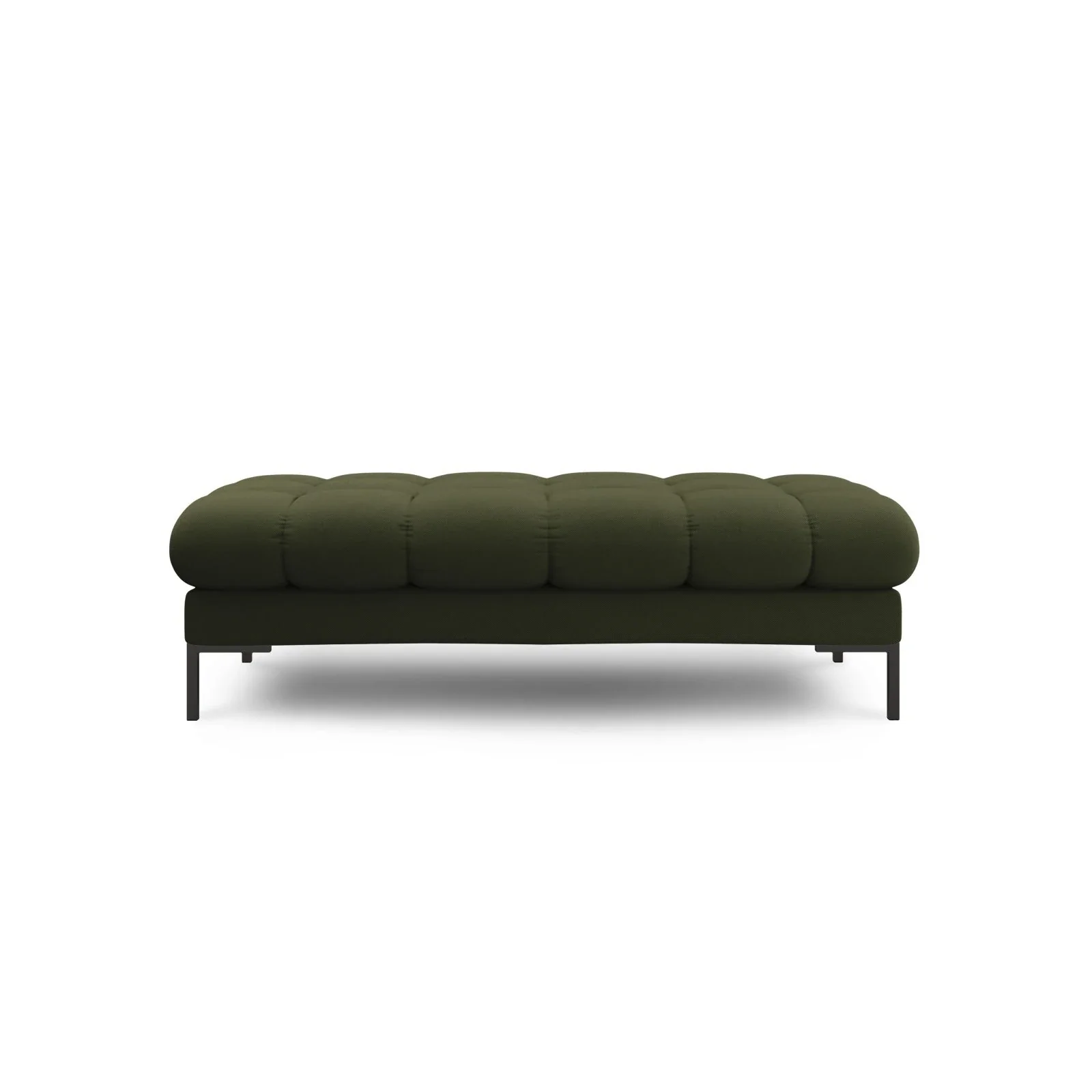 Mamaia 2-Sitzer Sitz-Bank, Metallbeine Schwarz, mit Bezug aus Samt oder Strukturstoff, 62x133 cm - Image 26