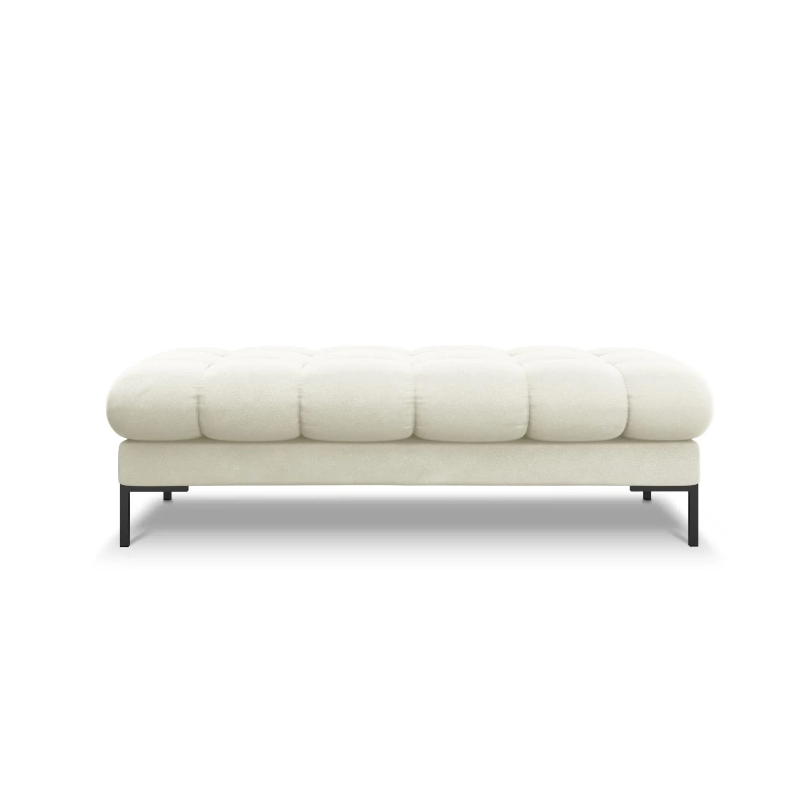 Mamaia 2-Sitzer Sitz-Bank, Metallbeine Schwarz, mit Bezug aus Samt oder Strukturstoff, 62x133 cm - Image 34