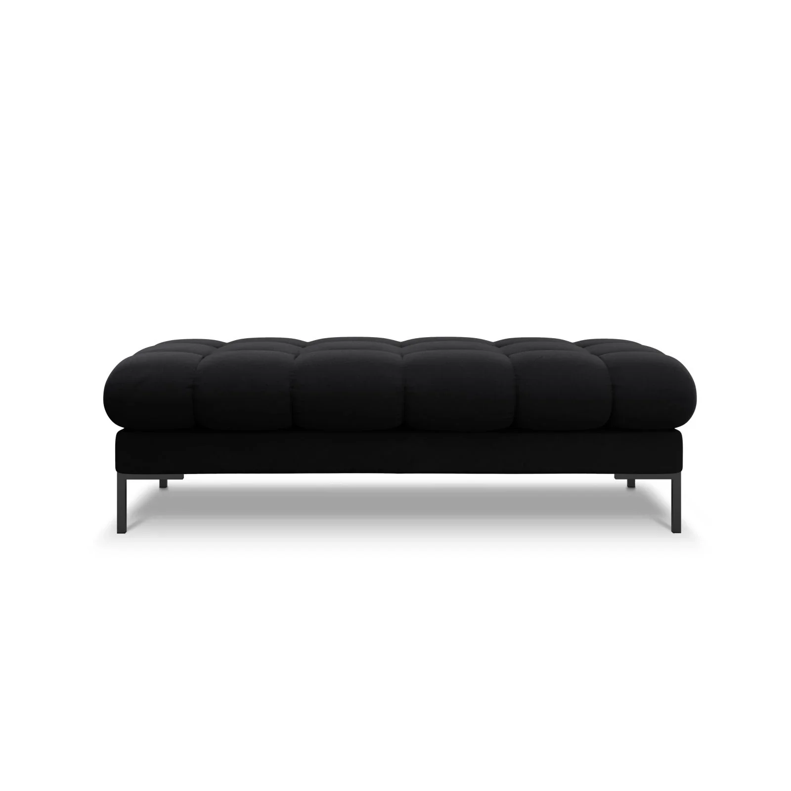 Mamaia 2-Sitzer Sitz-Bank, Metallbeine Schwarz, mit Bezug aus Samt oder Strukturstoff, 62x133 cm - Image 46