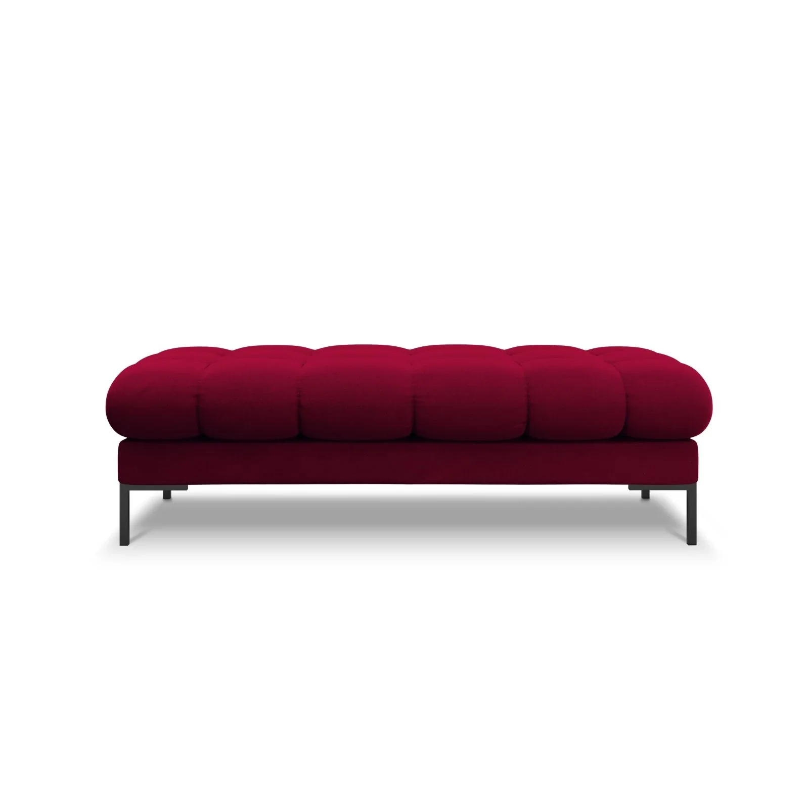 Mamaia 2-Sitzer Sitz-Bank, Metallbeine Schwarz, mit Bezug aus Samt oder Strukturstoff, 62x133 cm - Image 52