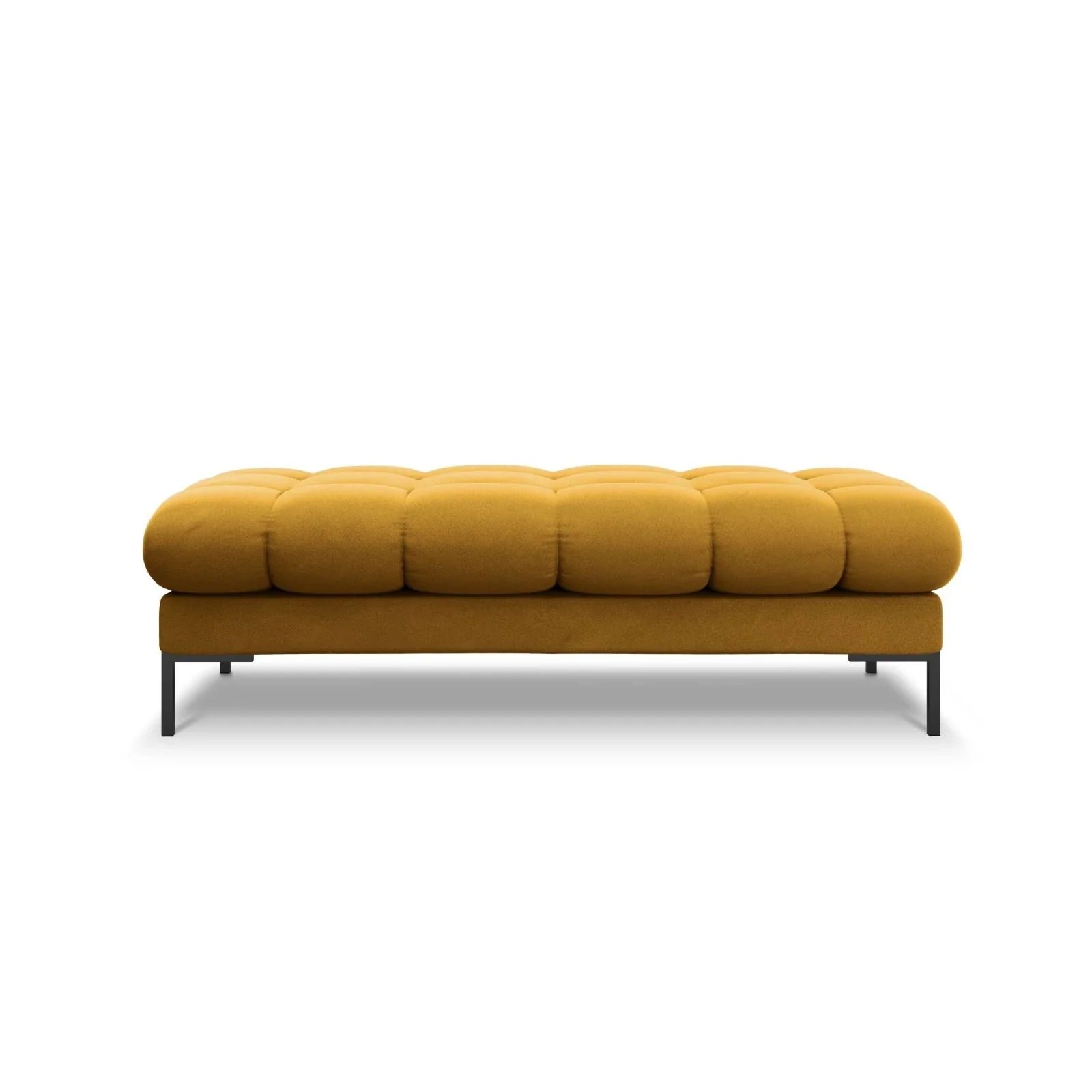 Mamaia 2-Sitzer Sitz-Bank, Metallbeine Schwarz, mit Bezug aus Samt oder Strukturstoff, 62x133 cm - Image 58