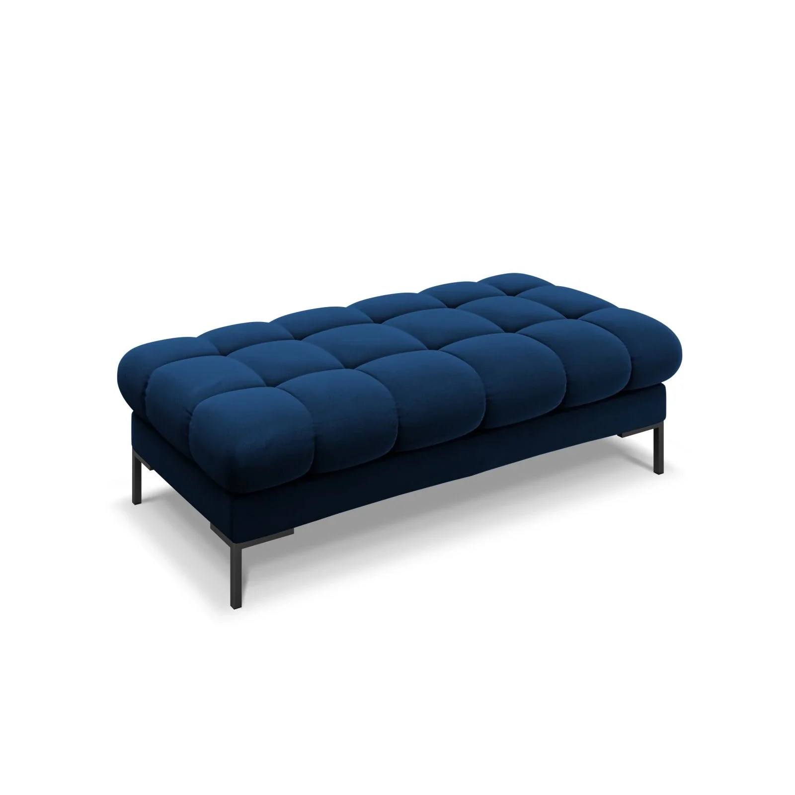 Mamaia 2-Sitzer Sitz-Bank, Metallbeine Schwarz, mit Bezug aus Samt oder Strukturstoff, 62x133 cm - Image 66