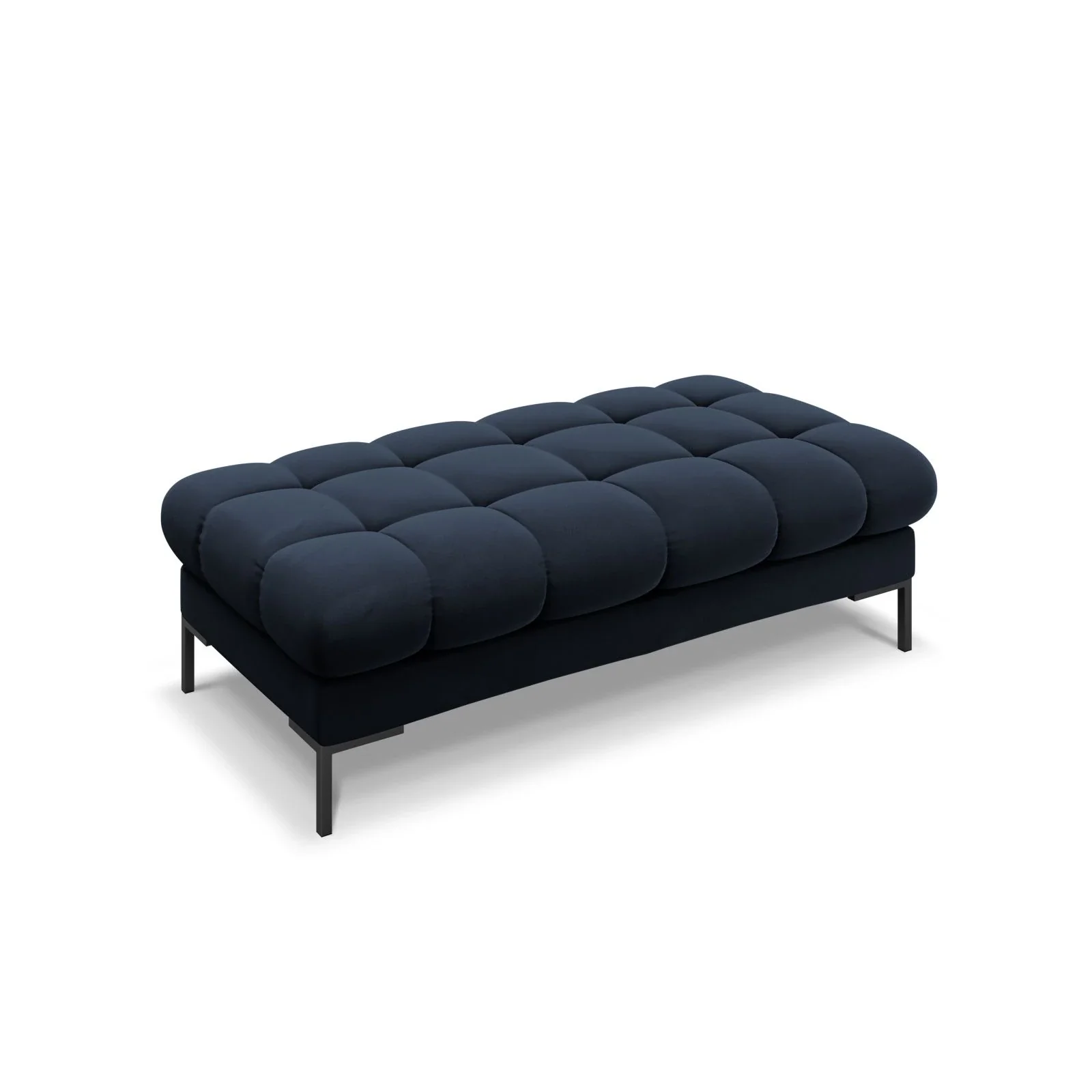 Mamaia 2-Sitzer Sitz-Bank, Metallbeine Schwarz, mit Bezug aus Samt oder Strukturstoff, 62x133 cm - Image 69