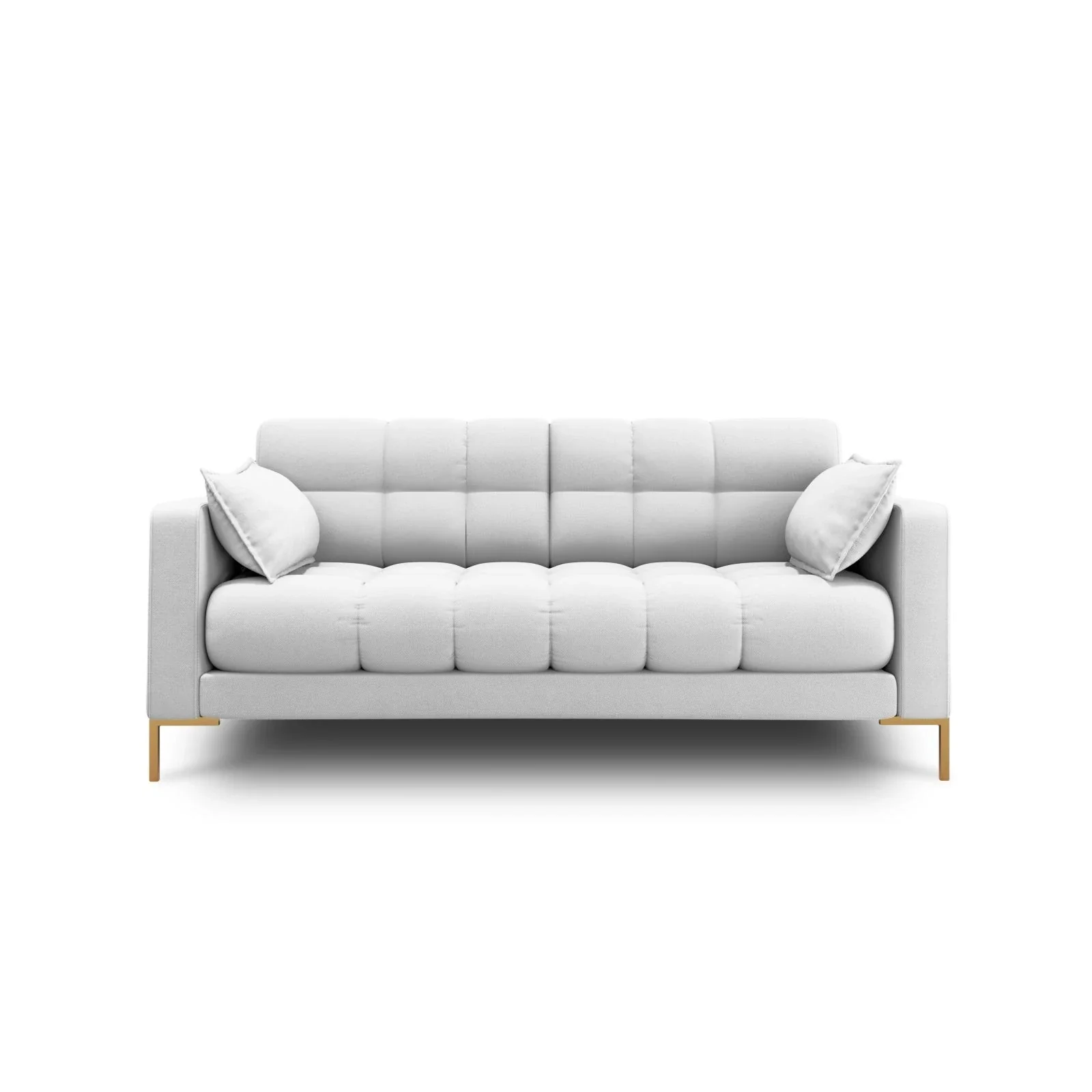 Mamaia 2-Sitzer Sofa, Beine Goldmetall, mit Bezug aus Samt oder Strukturstoff, 152x96 cm - Image 11