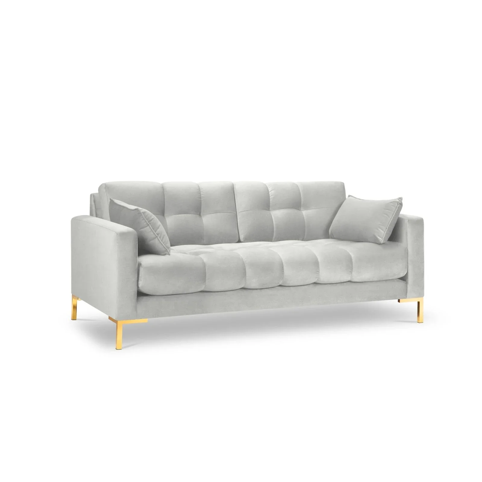 Mamaia 2-Sitzer Sofa, Beine Goldmetall, mit Bezug aus Samt oder Strukturstoff, 152x96 cm - Image 113