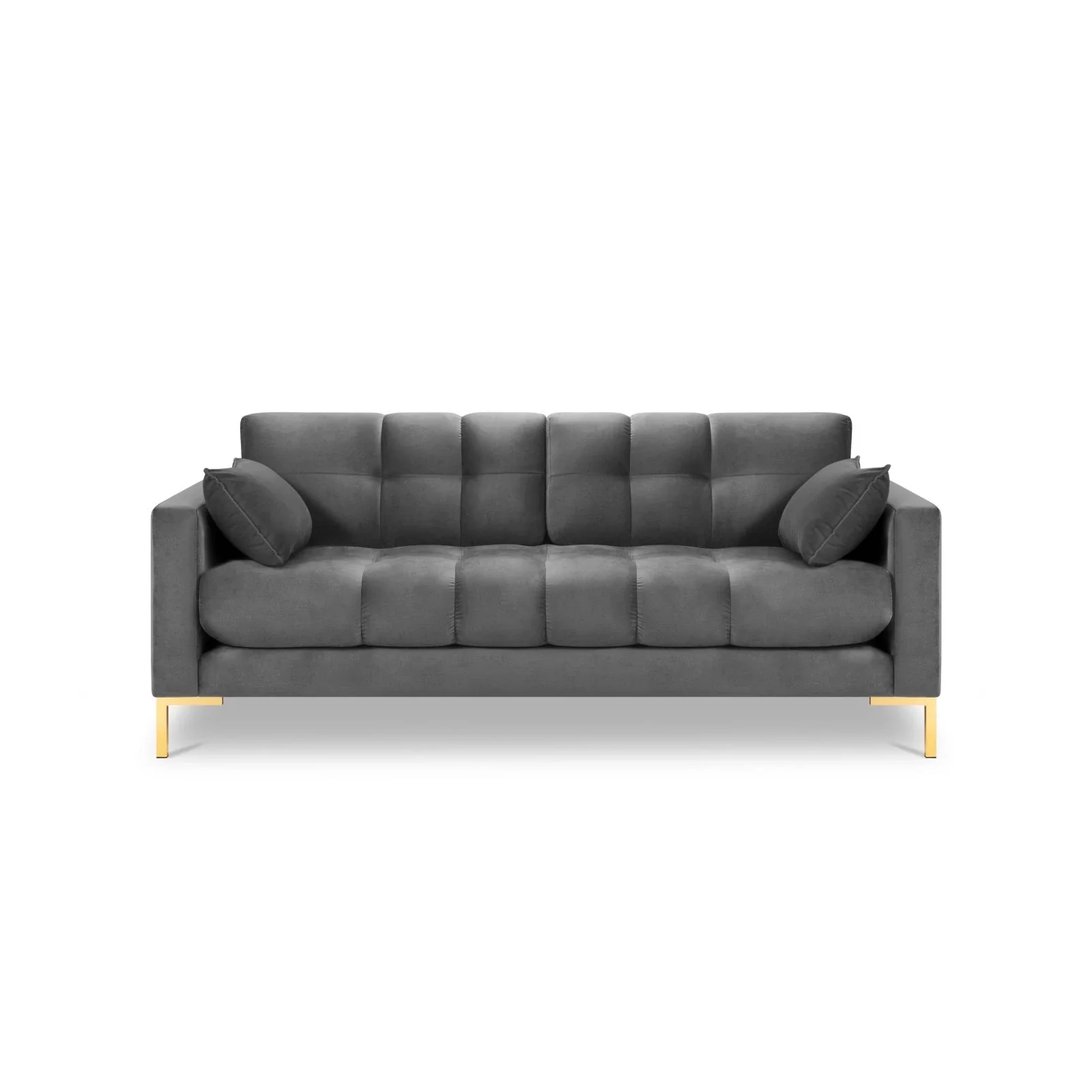 Mamaia 2-Sitzer Sofa, Beine Goldmetall, mit Bezug aus Samt oder Strukturstoff, 152x96 cm - Image 123
