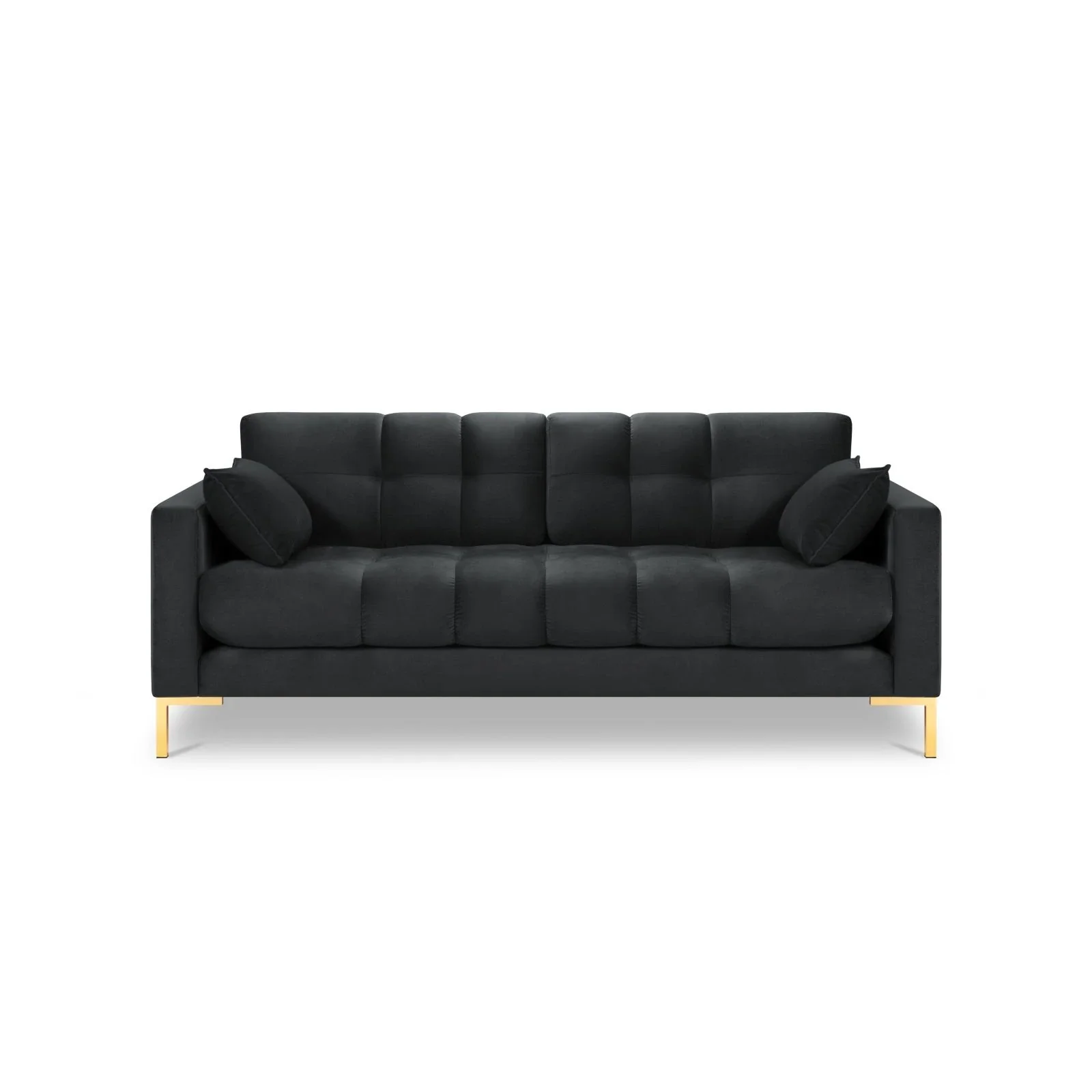 Mamaia 2-Sitzer Sofa, Beine Goldmetall, mit Bezug aus Samt oder Strukturstoff, 152x96 cm - Image 131