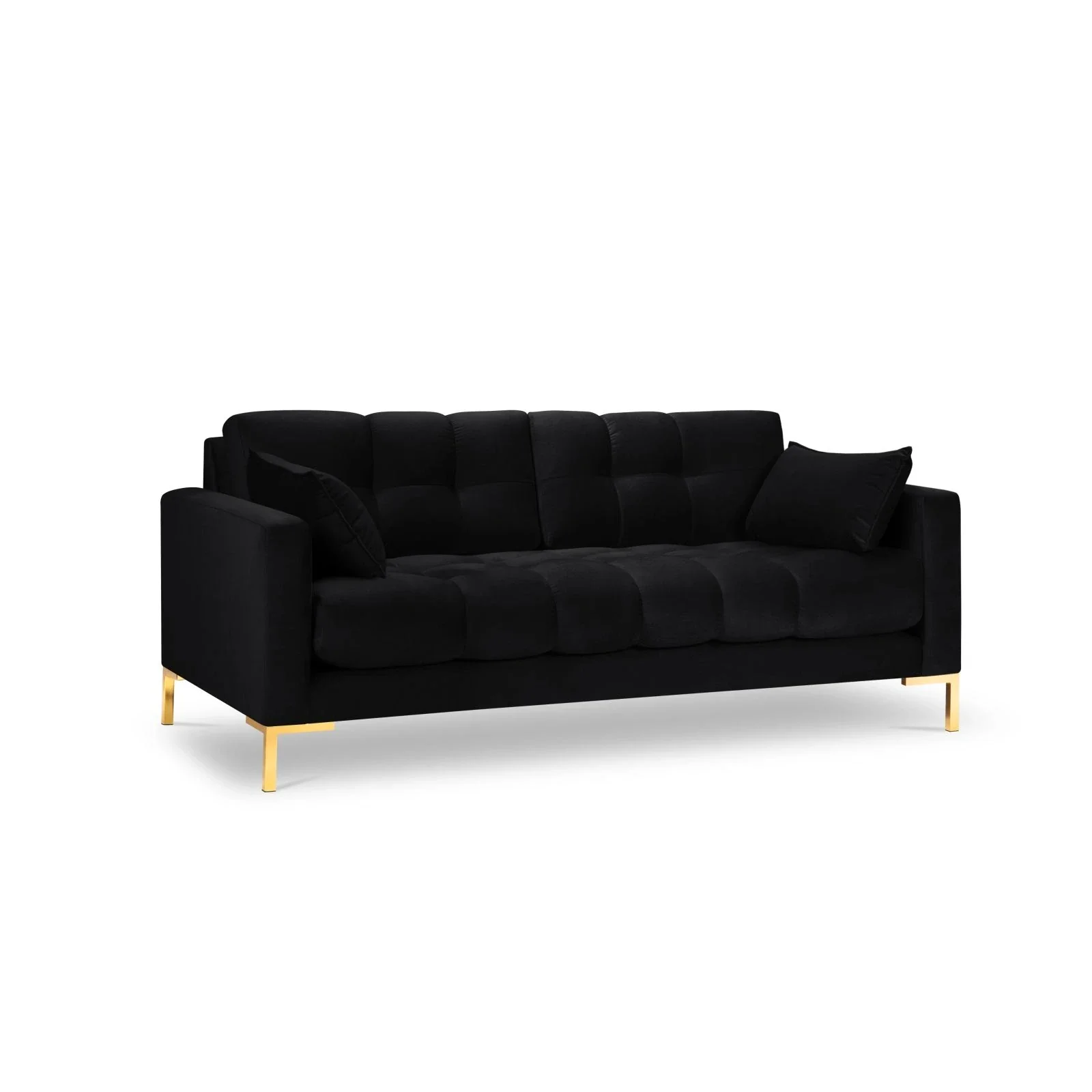 Mamaia 2-Sitzer Sofa, Beine Goldmetall, mit Bezug aus Samt oder Strukturstoff, 152x96 cm - Image 137