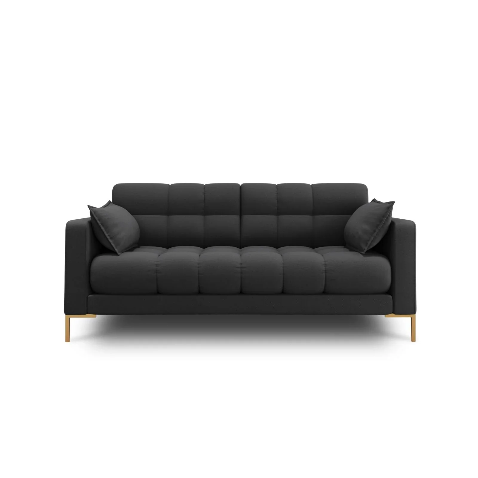 Mamaia 2-Sitzer Sofa, Beine Goldmetall, mit Bezug aus Samt oder Strukturstoff, 152x96 cm - Image 16