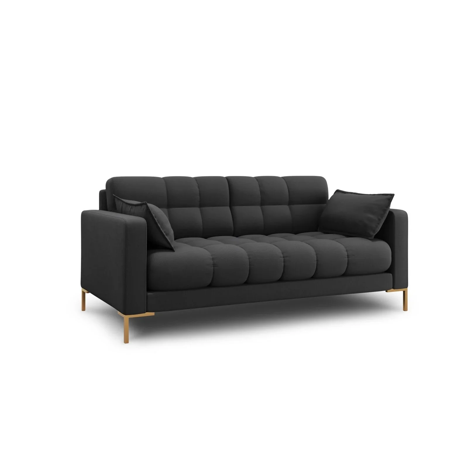 Mamaia 2-Sitzer Sofa, Beine Goldmetall, mit Bezug aus Samt oder Strukturstoff, 152x96 cm - Image 17