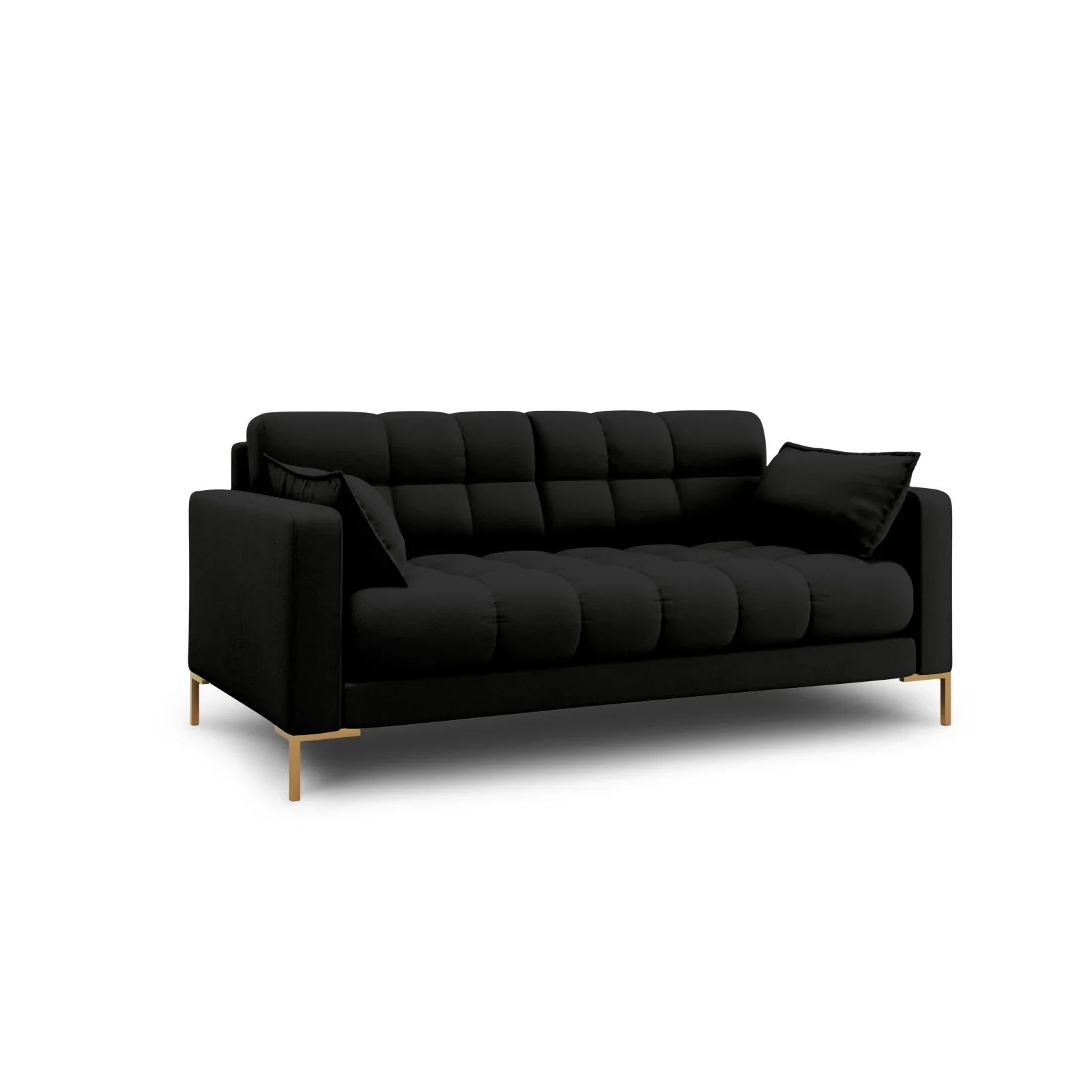 Mamaia 2-Sitzer Sofa, Beine Goldmetall, mit Bezug aus Samt oder Strukturstoff, 152x96 cm - Image 22