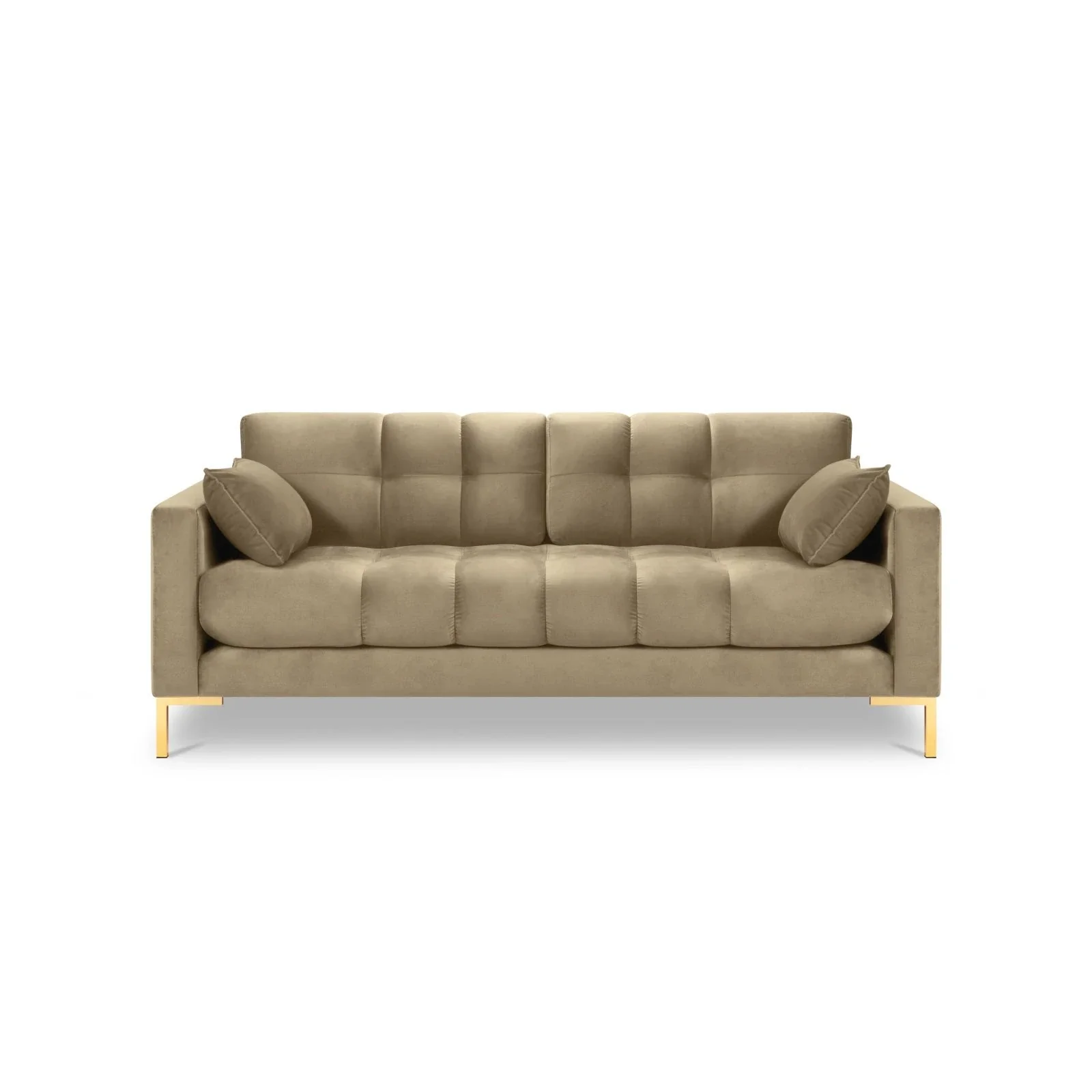Mamaia 2-Sitzer Sofa, Beine Goldmetall, mit Bezug aus Samt oder Strukturstoff, 152x96 cm - Image 51