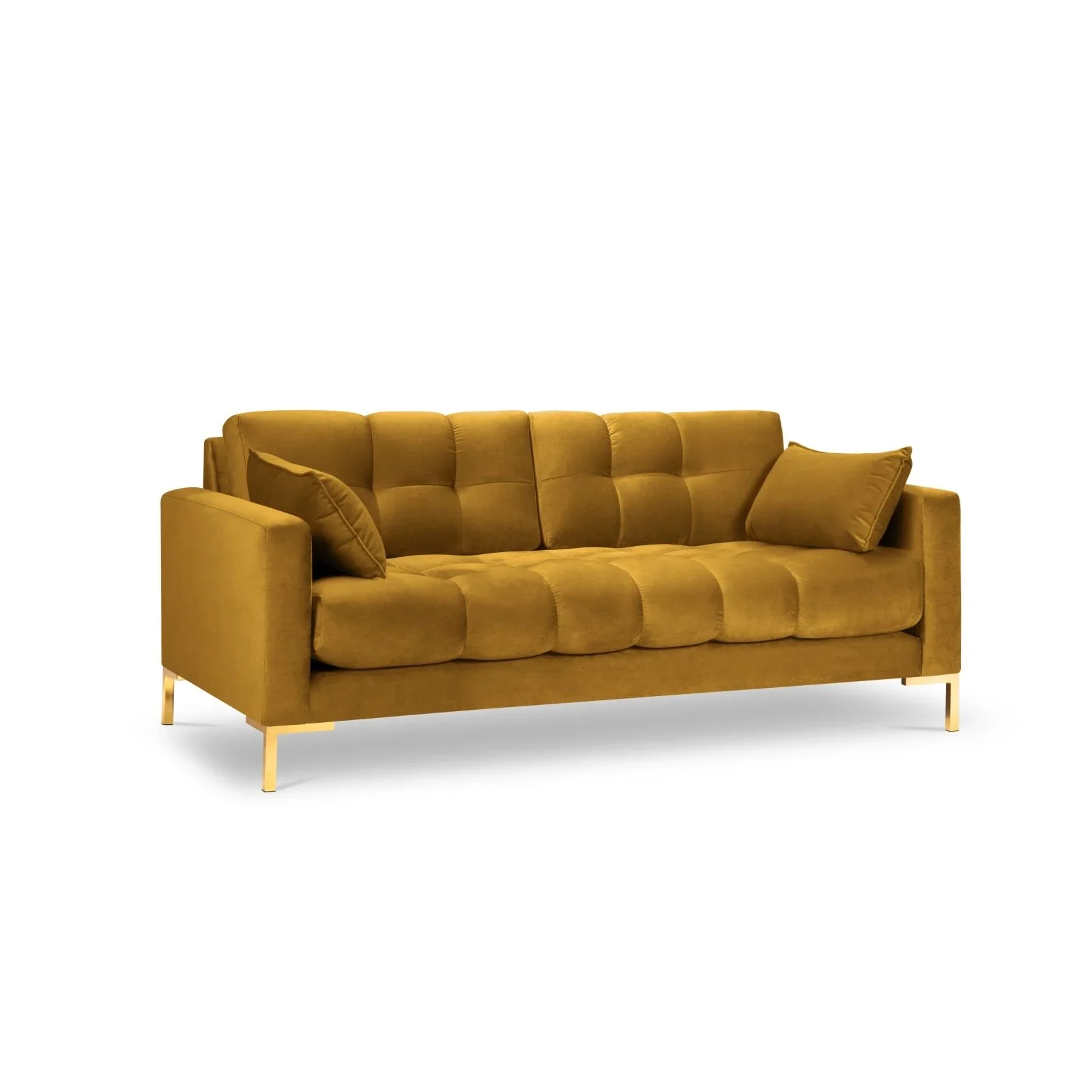Mamaia 2-Sitzer Sofa, Beine Goldmetall, mit Bezug aus Samt oder Strukturstoff, 152x96 cm - Image 73
