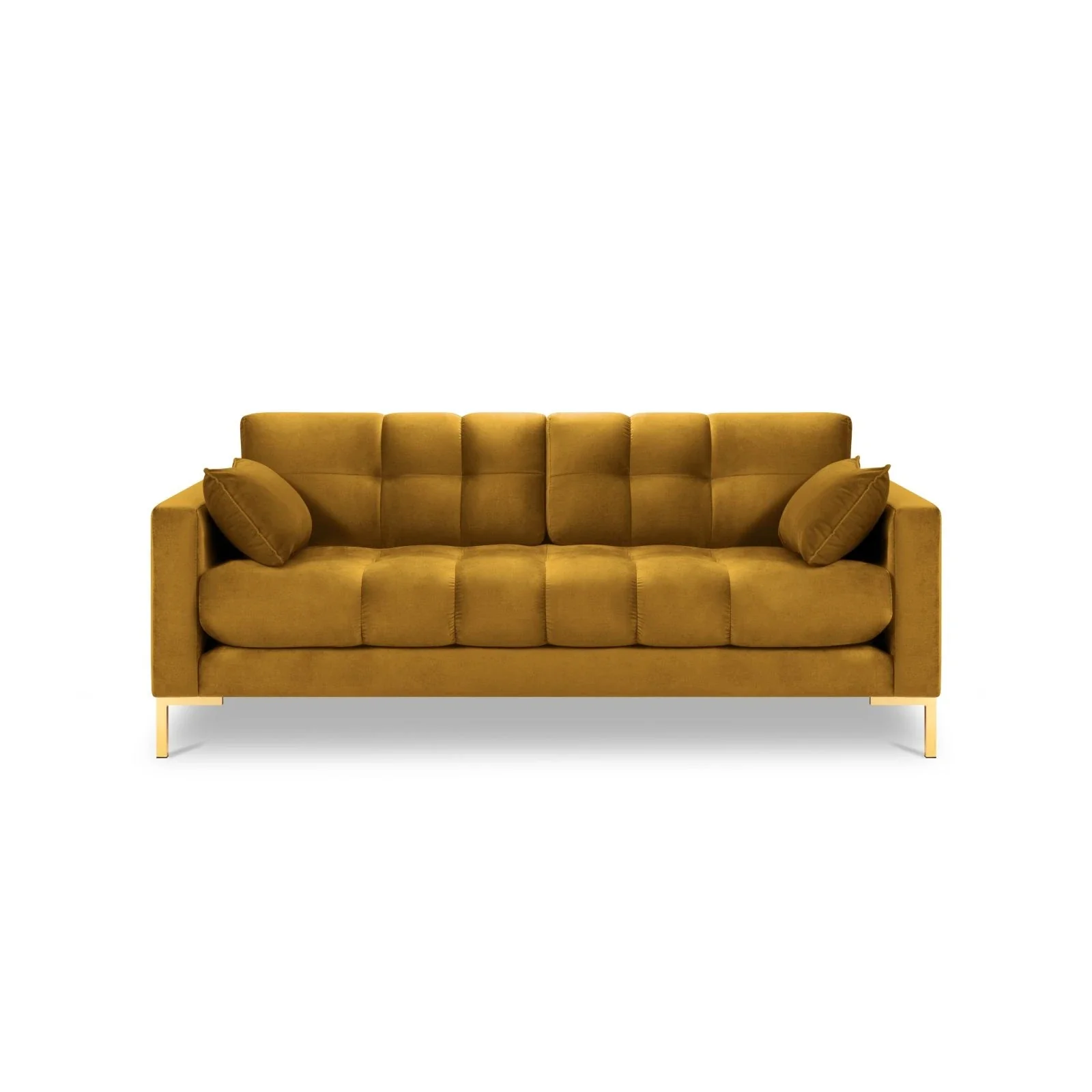 Mamaia 2-Sitzer Sofa, Beine Goldmetall, mit Bezug aus Samt oder Strukturstoff, 152x96 cm - Image 75