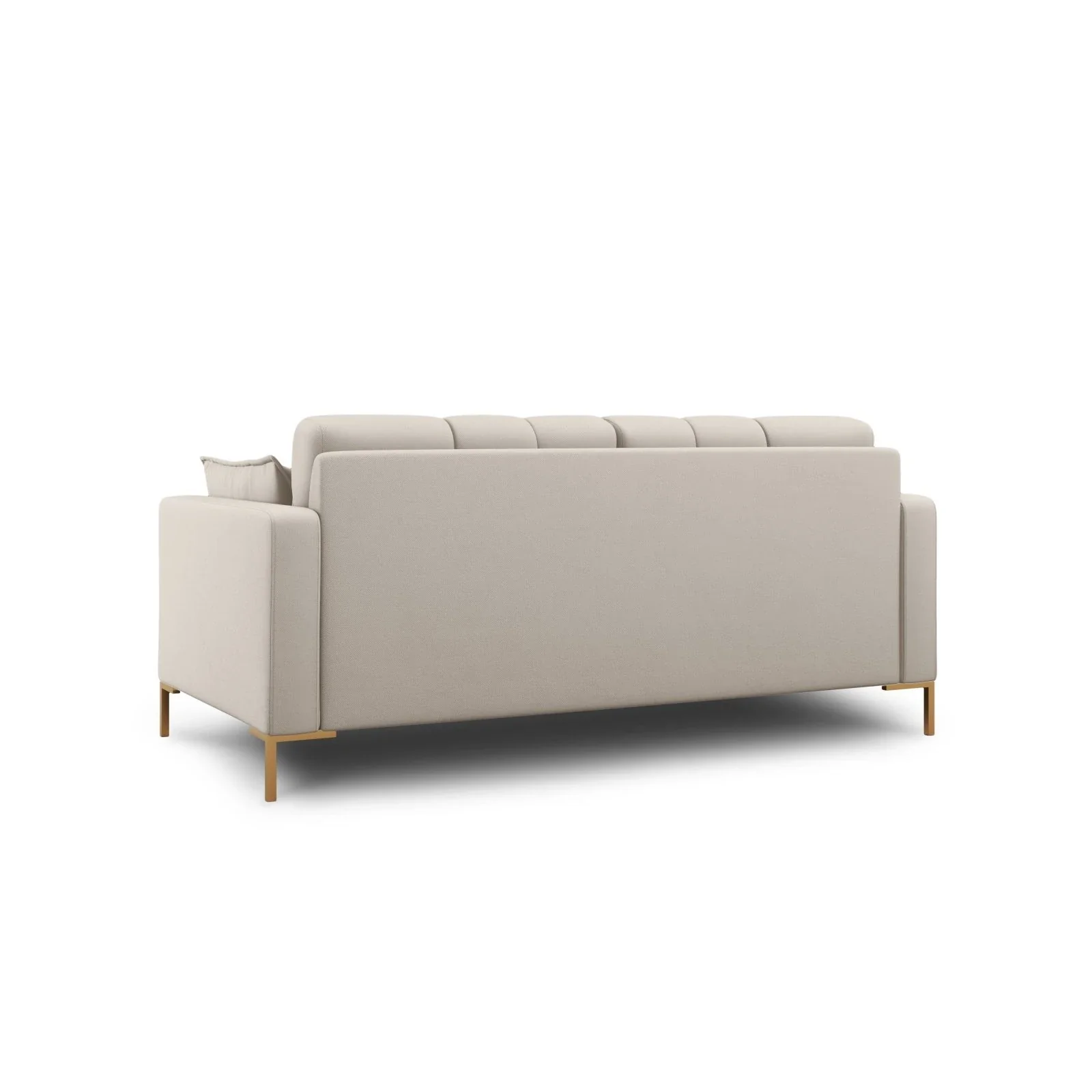Mamaia 2-Sitzer Sofa, Beine Goldmetall, mit Bezug aus Samt oder Strukturstoff, 152x96 cm - Image 8