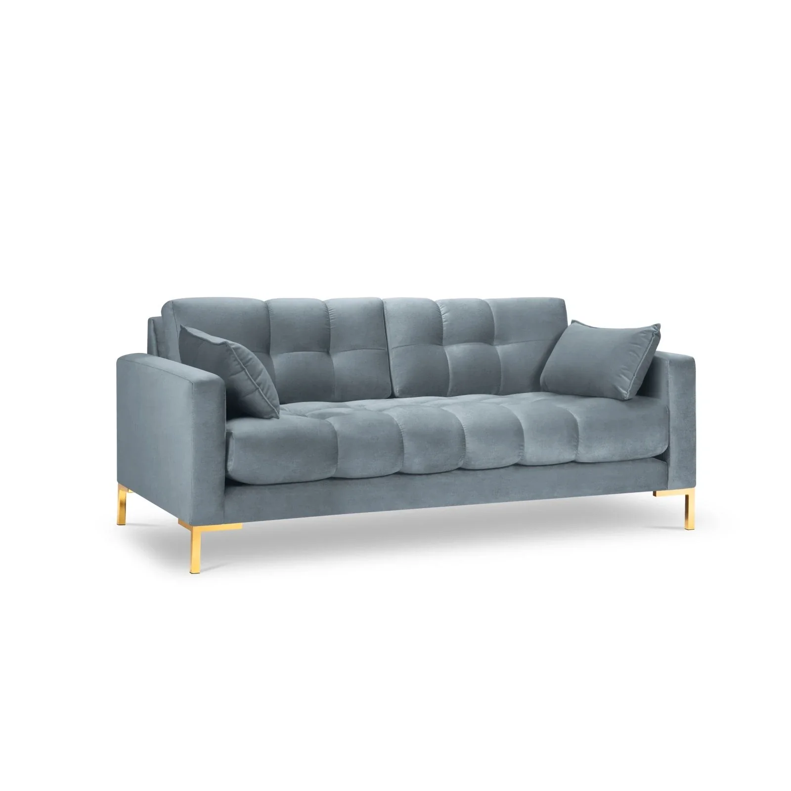 Mamaia 2-Sitzer Sofa, Beine Goldmetall, mit Bezug aus Samt oder Strukturstoff, 152x96 cm - Image 89