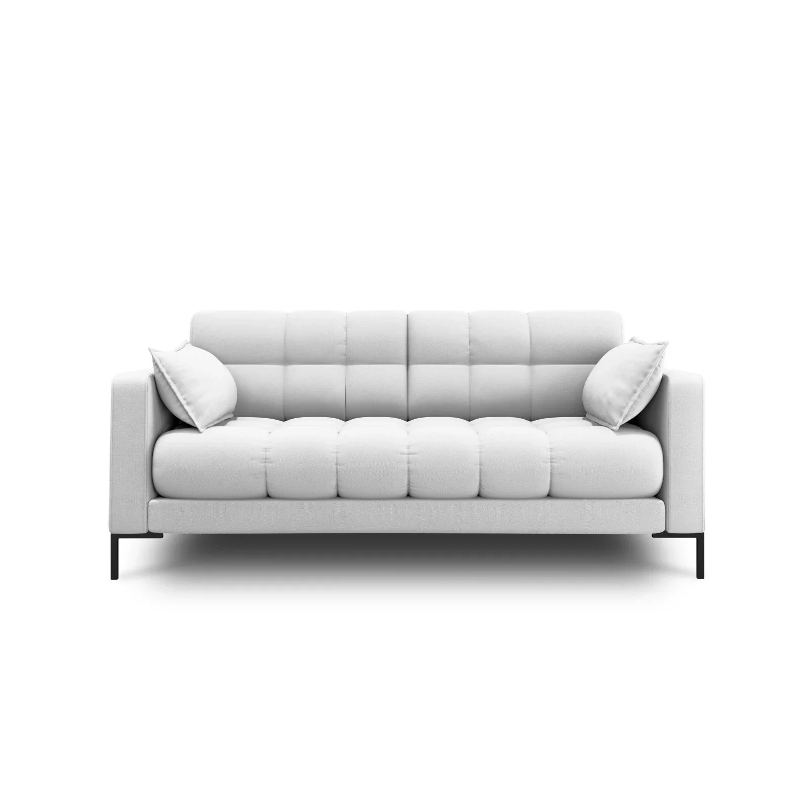 Mamaia 2-Sitzer Sofa, Metallbeine Schwarz, mit Bezug aus Samt oder Strukturstoff, 152x96 cm - Image 11