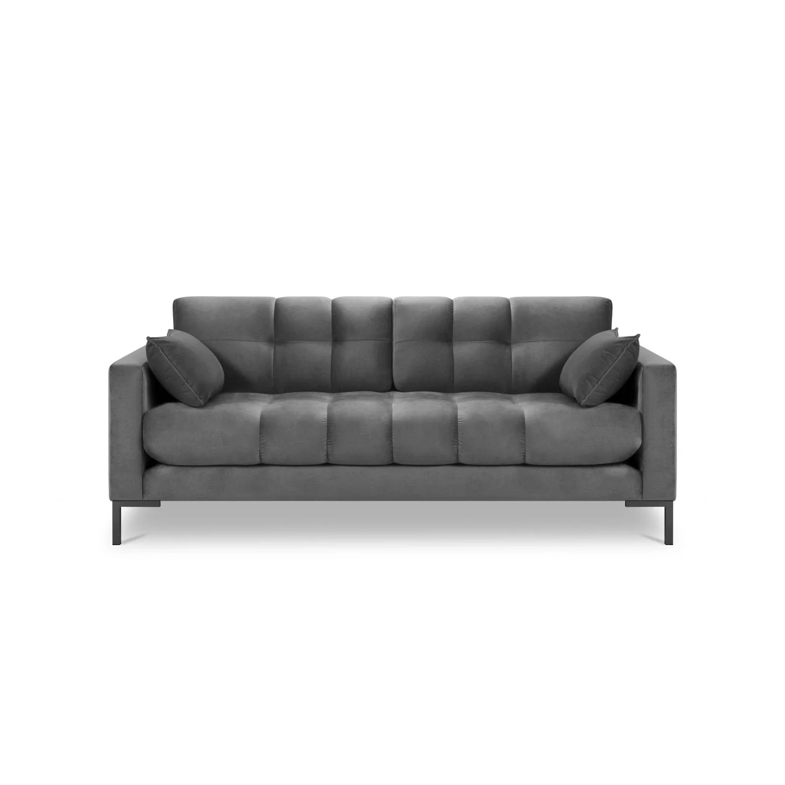 Mamaia 2-Sitzer Sofa, Metallbeine Schwarz, mit Bezug aus Samt oder Strukturstoff, 152x96 cm - Image 123
