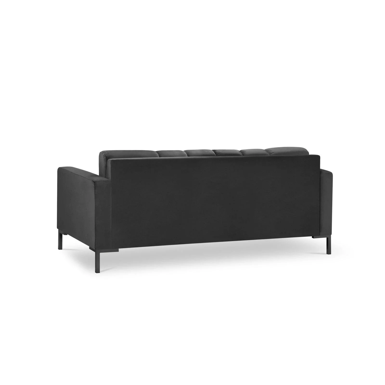 Mamaia 2-Sitzer Sofa, Metallbeine Schwarz, mit Bezug aus Samt oder Strukturstoff, 152x96 cm - Image 132