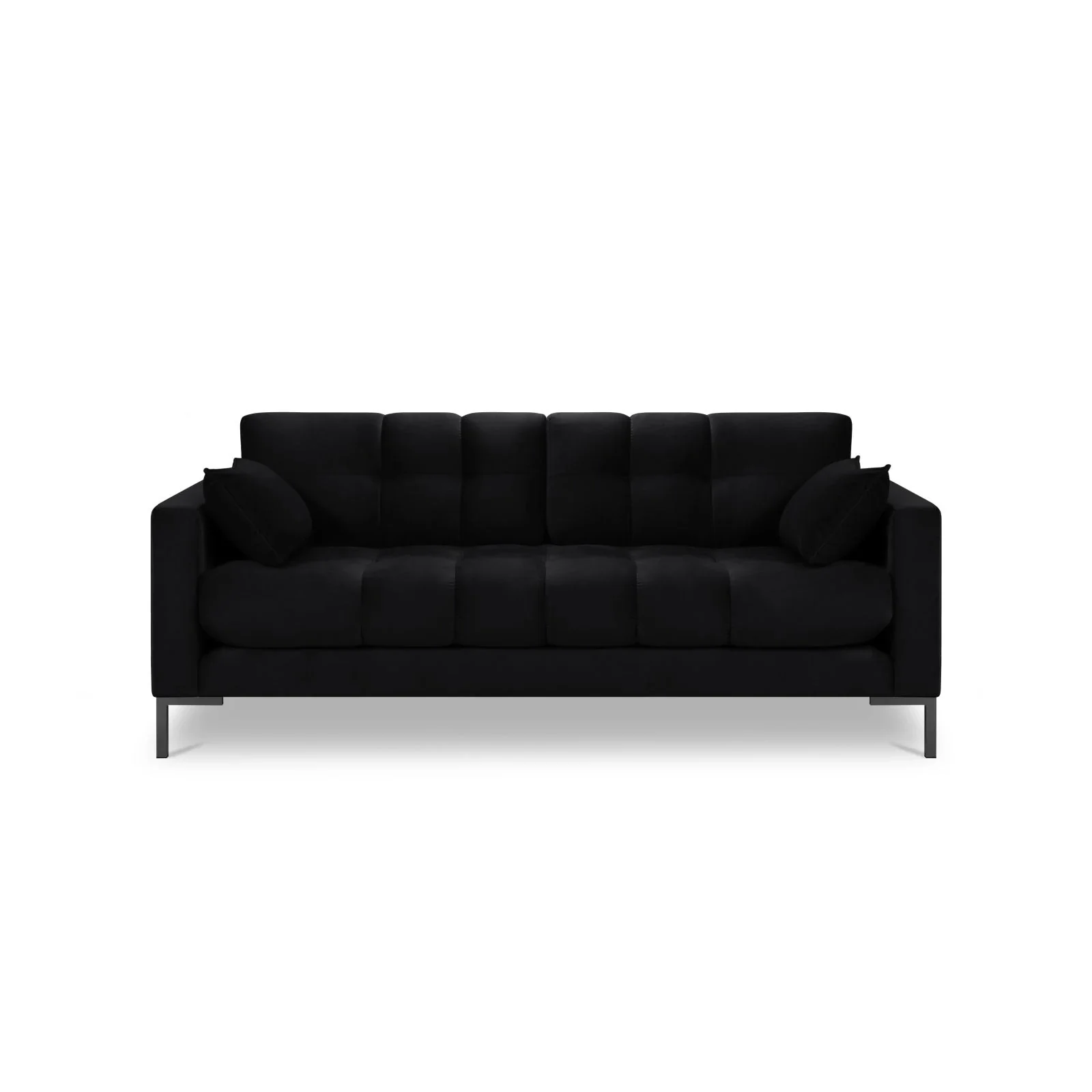 Mamaia 2-Sitzer Sofa, Metallbeine Schwarz, mit Bezug aus Samt oder Strukturstoff, 152x96 cm - Image 139