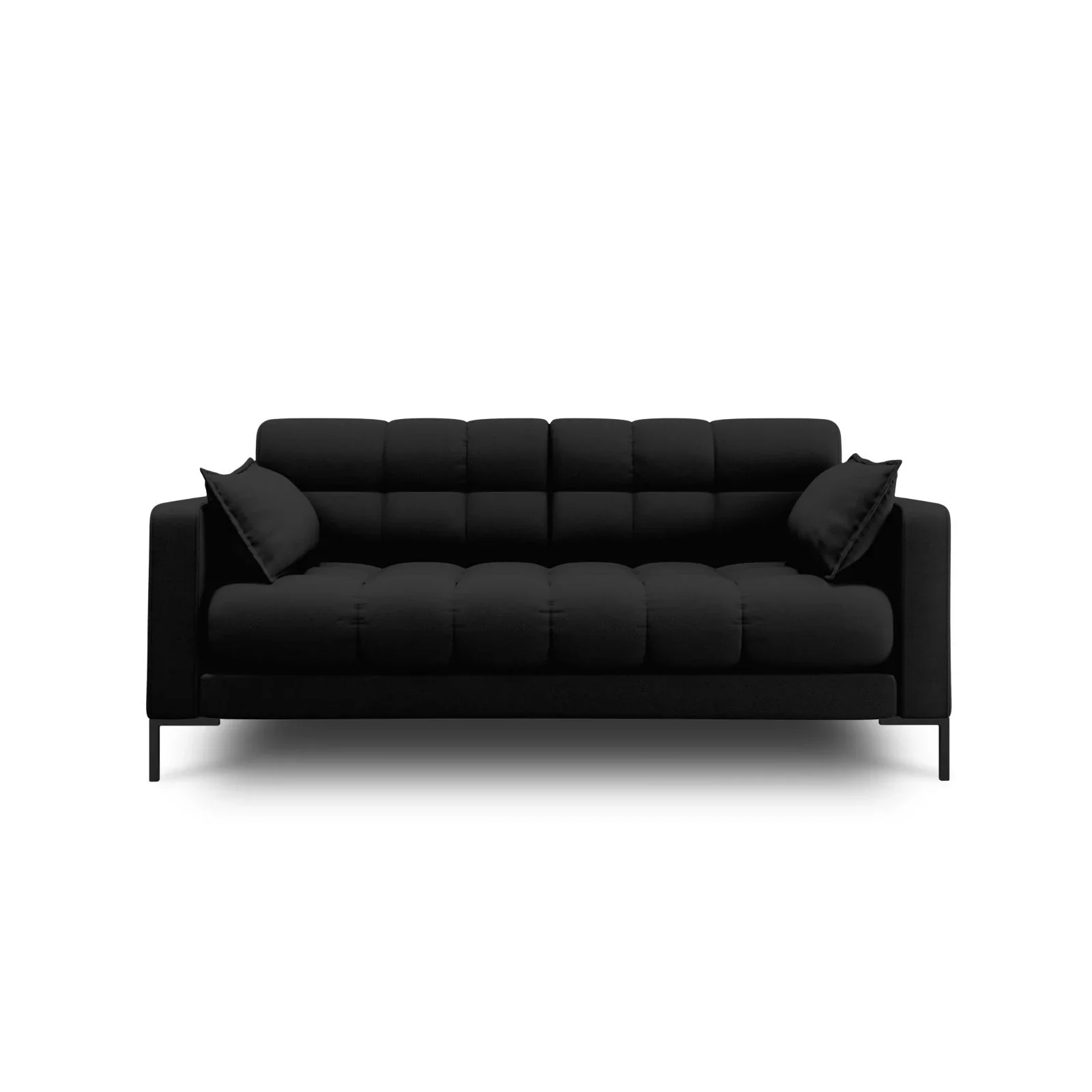 Mamaia 2-Sitzer Sofa, Metallbeine Schwarz, mit Bezug aus Samt oder Strukturstoff, 152x96 cm - Image 21