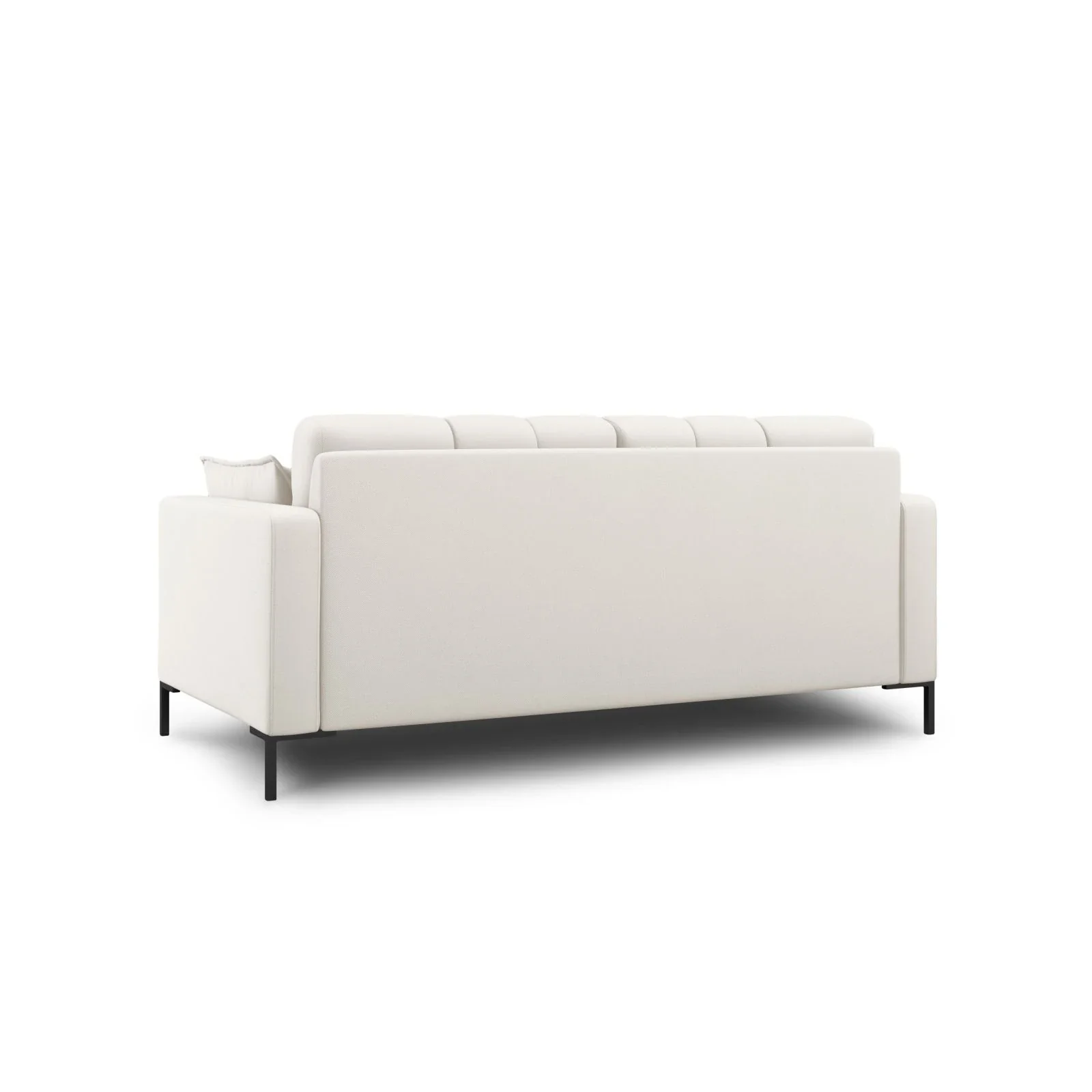 Mamaia 2-Sitzer Sofa, Metallbeine Schwarz, mit Bezug aus Samt oder Strukturstoff, 152x96 cm - Image 3