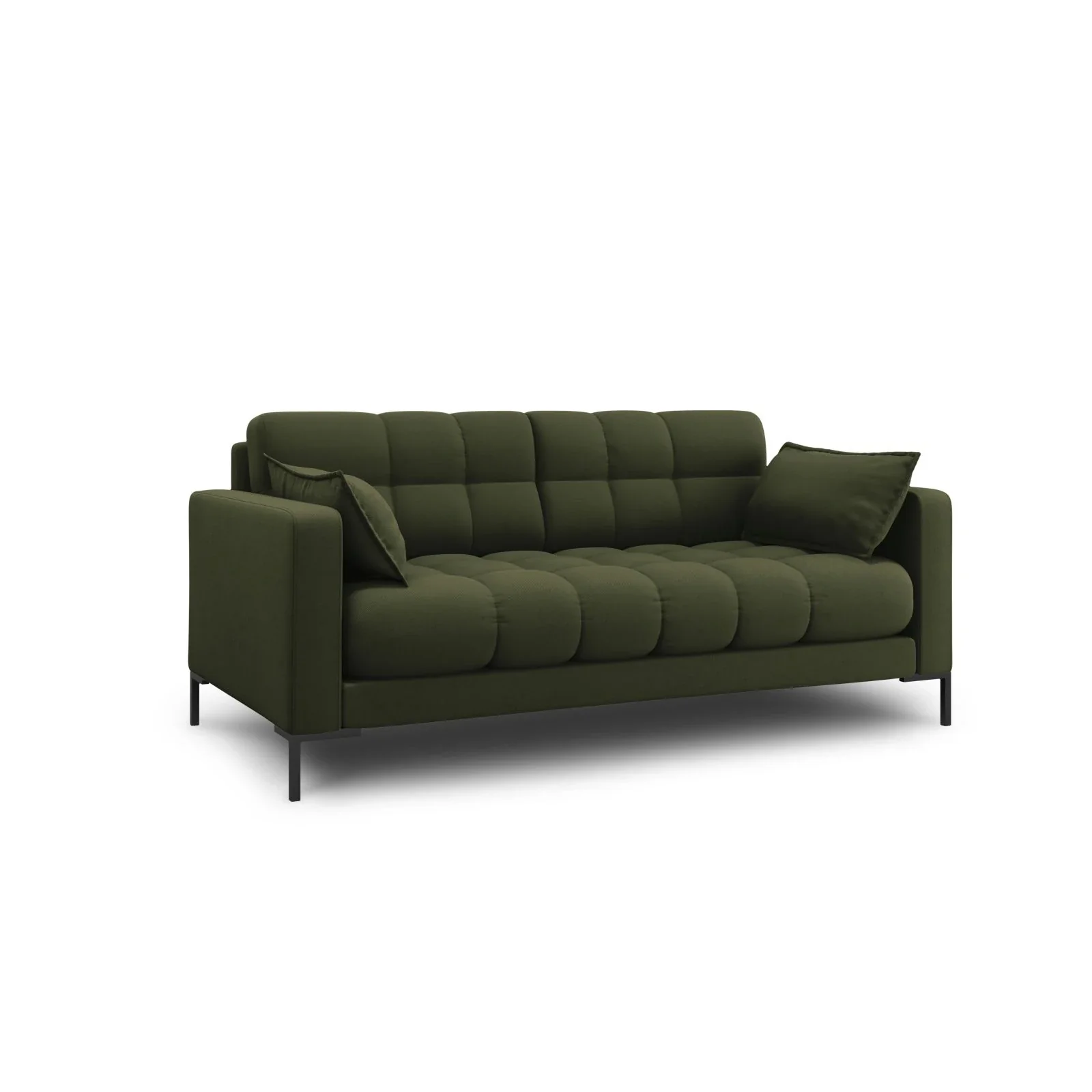 Mamaia 2-Sitzer Sofa, Metallbeine Schwarz, mit Bezug aus Samt oder Strukturstoff, 152x96 cm - Image 32