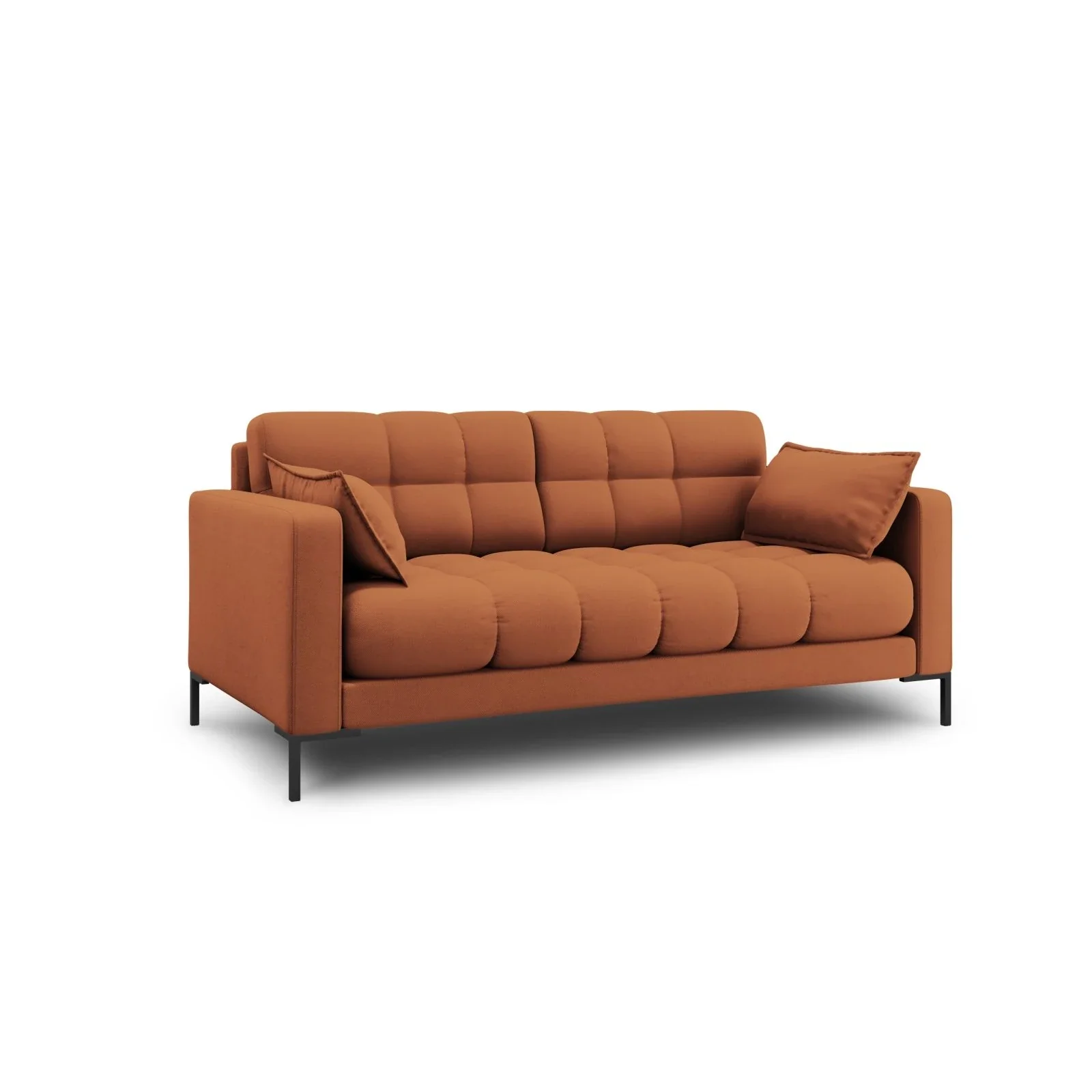 Mamaia 2-Sitzer Sofa, Metallbeine Schwarz, mit Bezug aus Samt oder Strukturstoff, 152x96 cm - Image 37