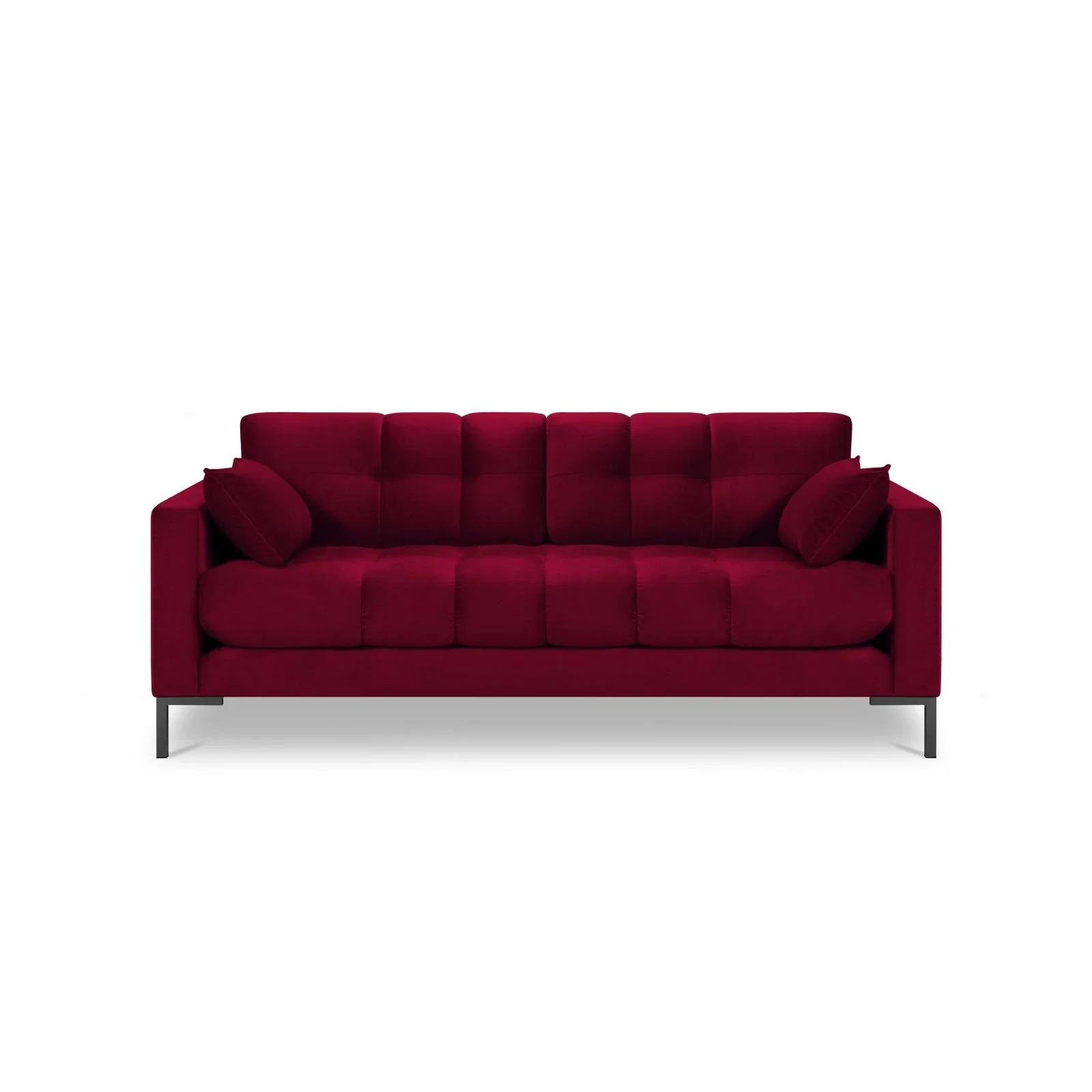 Mamaia 2-Sitzer Sofa, Metallbeine Schwarz, mit Bezug aus Samt oder Strukturstoff, 152x96 cm - Image 59