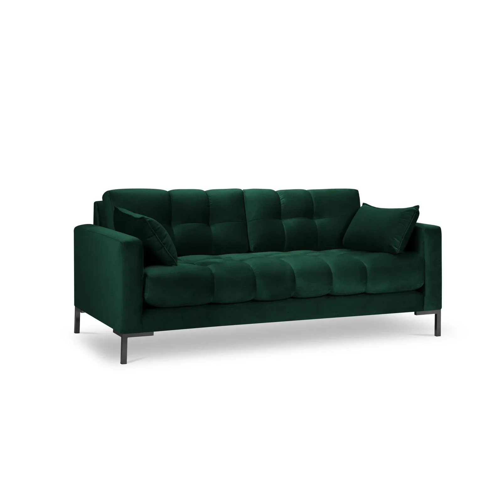 Mamaia 2-Sitzer Sofa, Metallbeine Schwarz, mit Bezug aus Samt oder Strukturstoff, 152x96 cm - Image 81