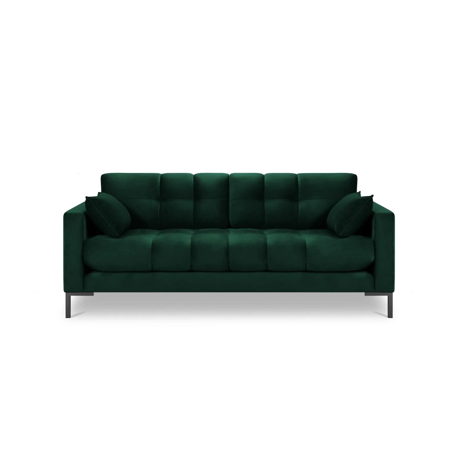 Mamaia 2-Sitzer Sofa, Metallbeine Schwarz, mit Bezug aus Samt oder Strukturstoff, 152x96 cm - Image 83