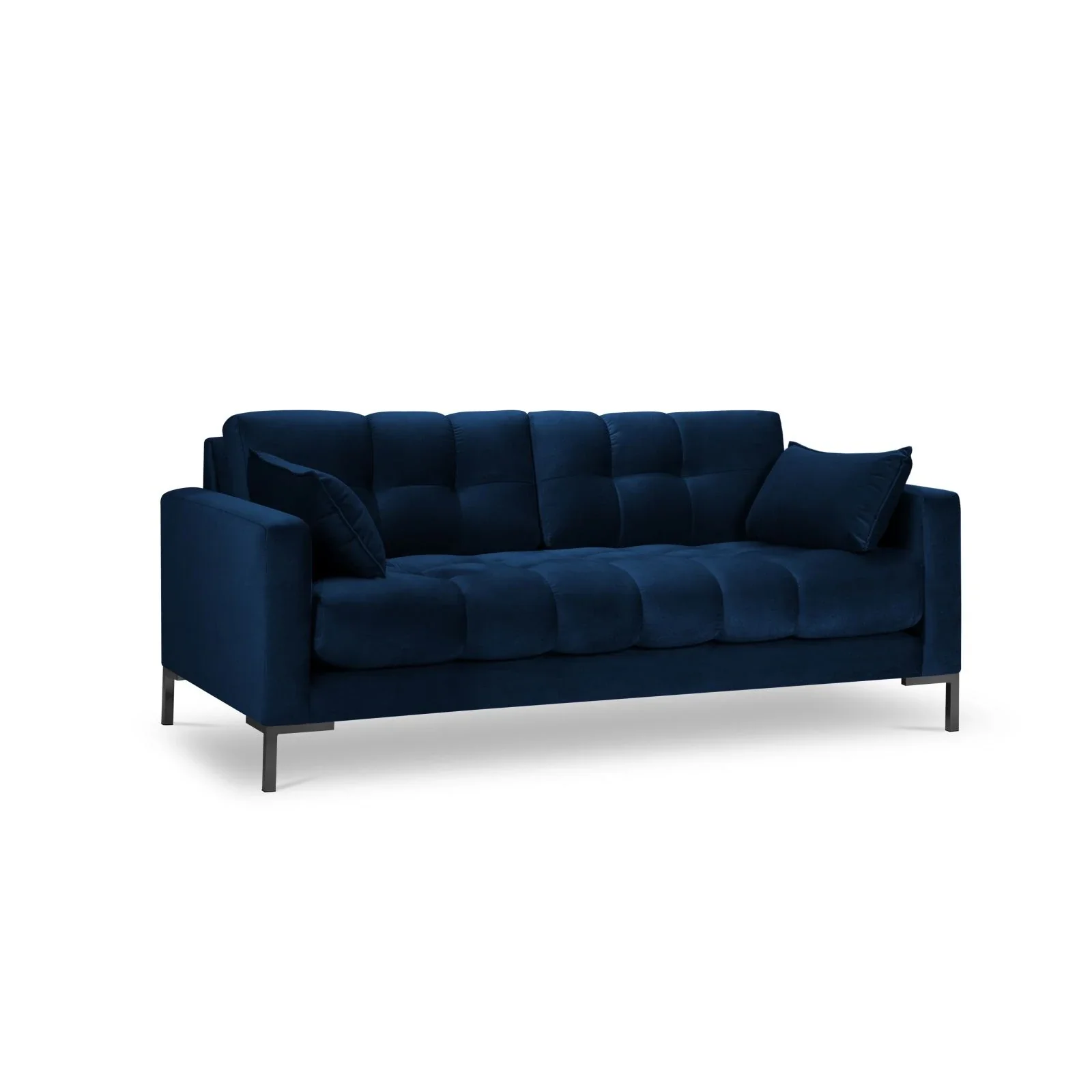 Mamaia 2-Sitzer Sofa, Metallbeine Schwarz, mit Bezug aus Samt oder Strukturstoff, 152x96 cm - Image 97