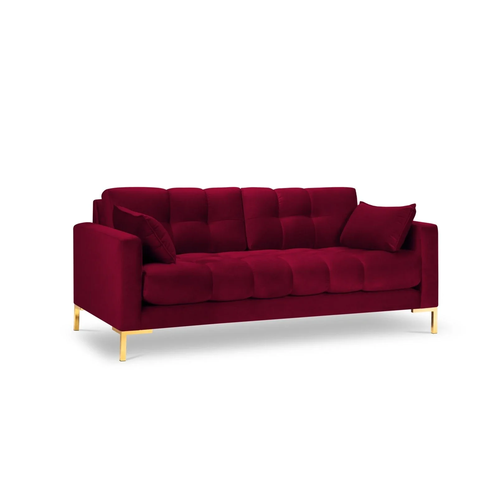 Mamaia 3-Sitzer Sofa, Beine Goldmetall, mit Bezug aus Samt oder Strukturstoff, 177x96 cm - Image 57