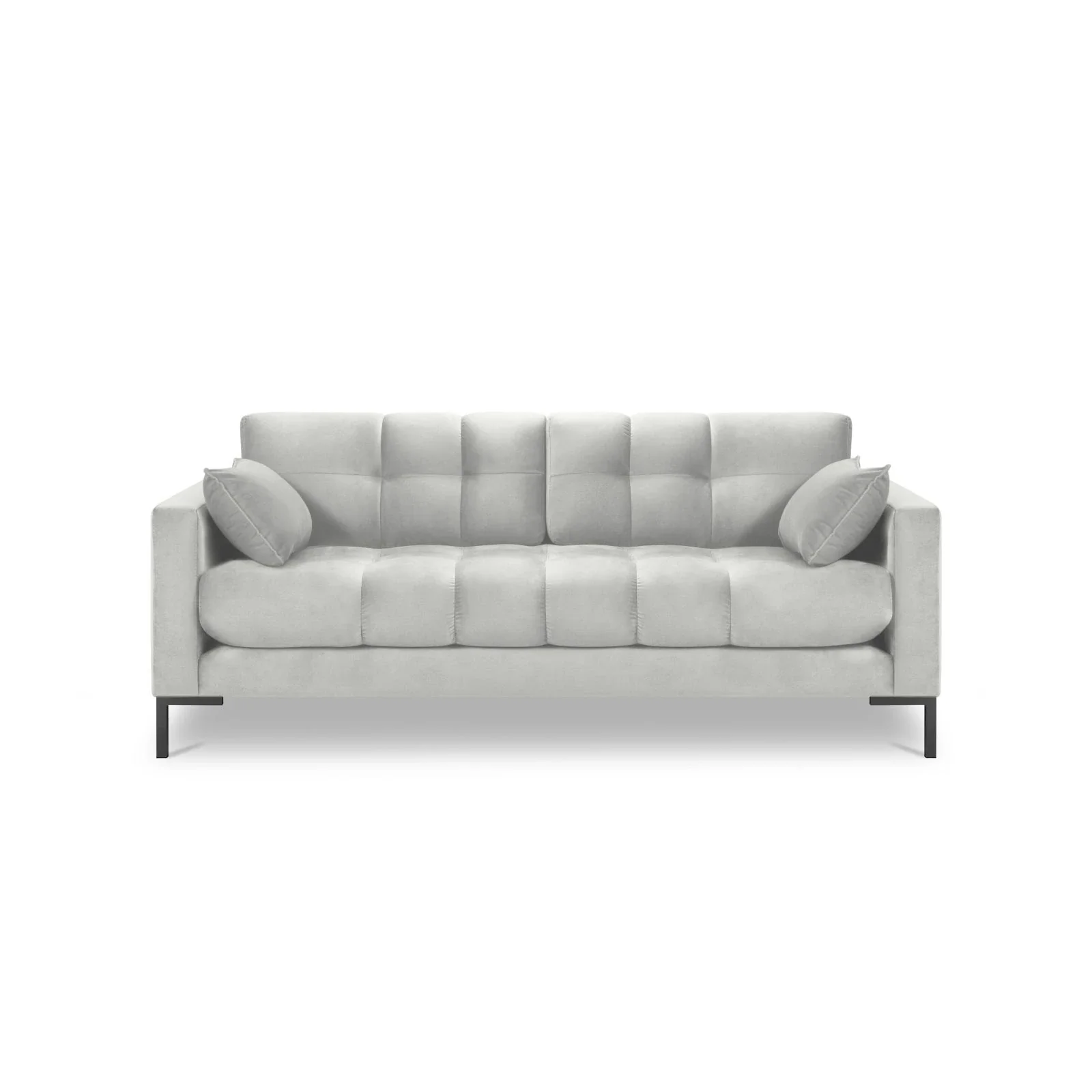 Mamaia 3-Sitzer Sofa, Metallbeine Schwarz, mit Bezug aus Samt oder Strukturstoff, 177x96 cm - Image 115