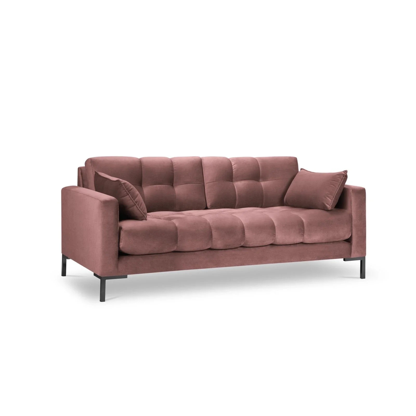 Mamaia 3-Sitzer Sofa, Metallbeine Schwarz, mit Bezug aus Samt oder Strukturstoff, 177x96 cm - Image 65