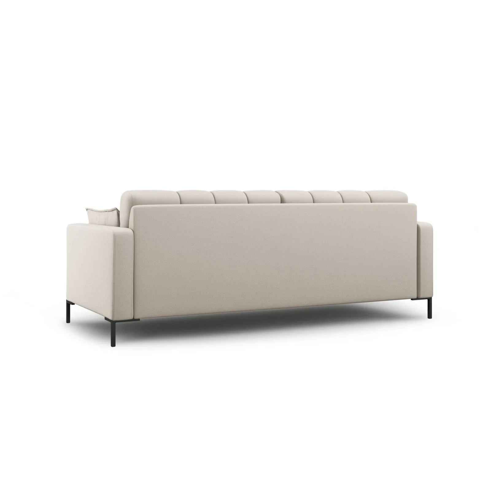 Mamaia 3-Sitzer Sofa, Metallbeine Schwarz, mit Bezug aus Samt oder Strukturstoff, 177x96 cm - Image 8